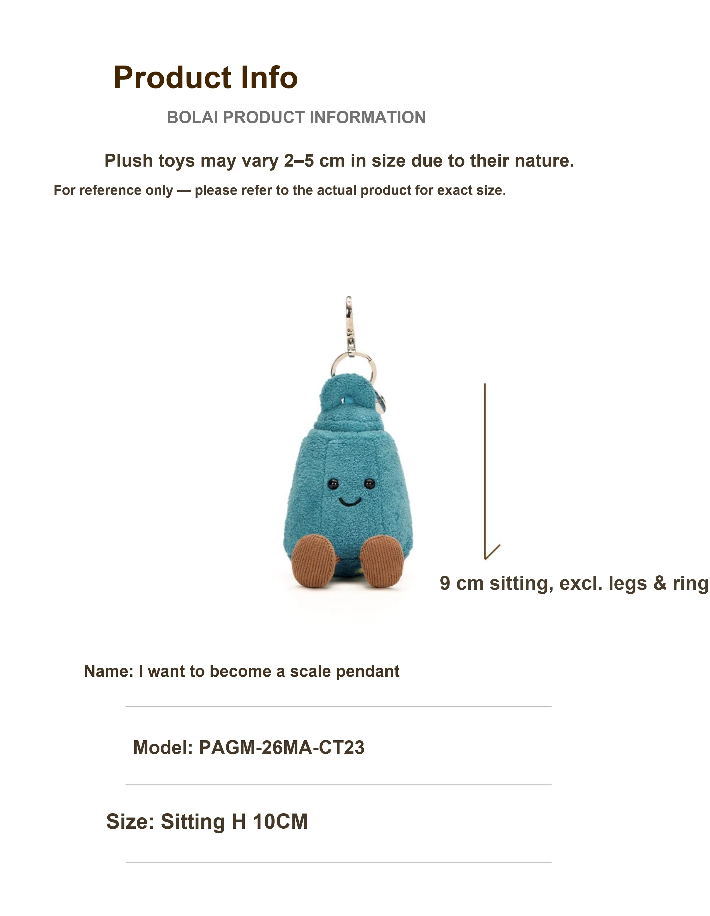 Dreams Come True Scale Weight Plush Charm