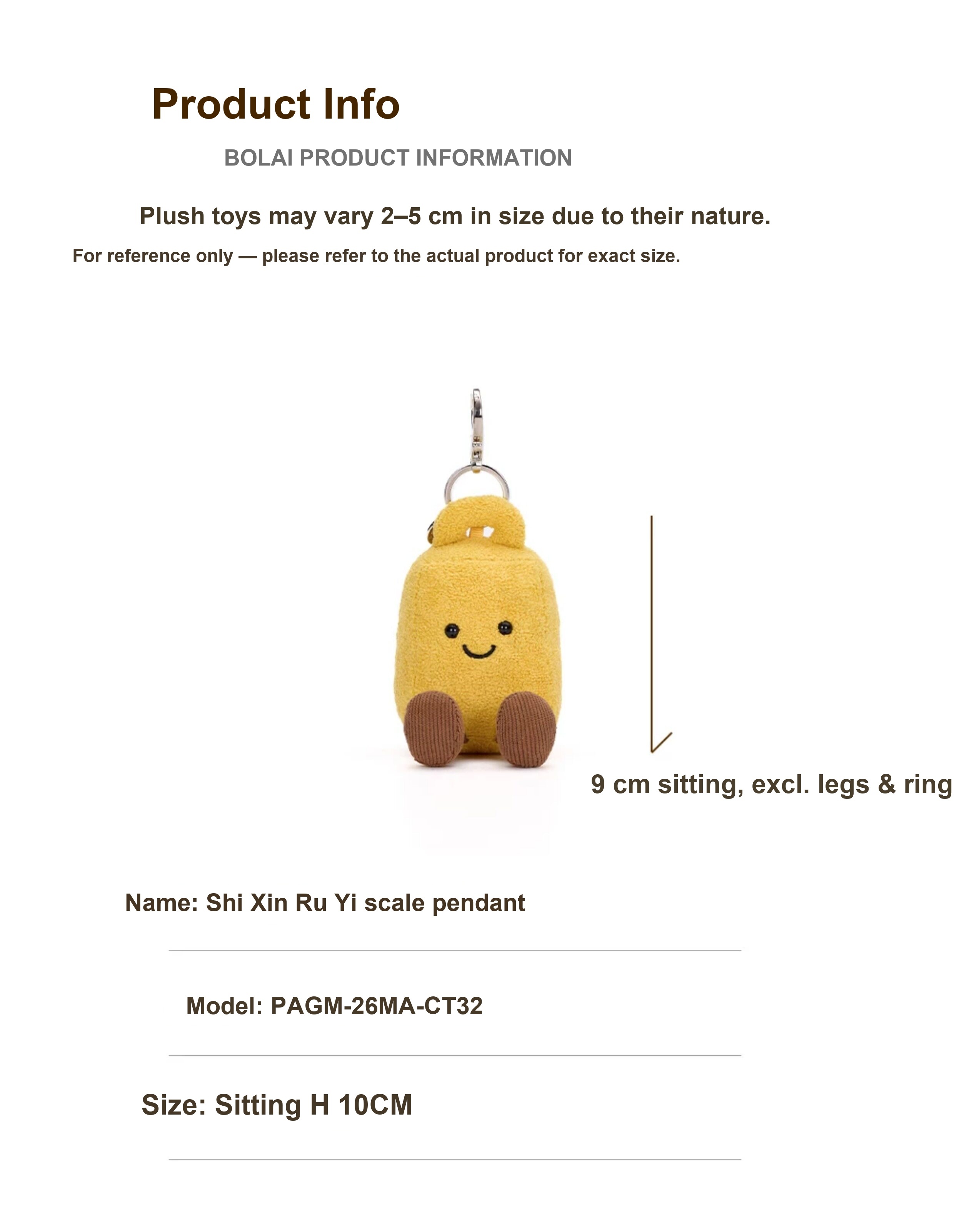 Good Wishes Scale Weight Plush Charm