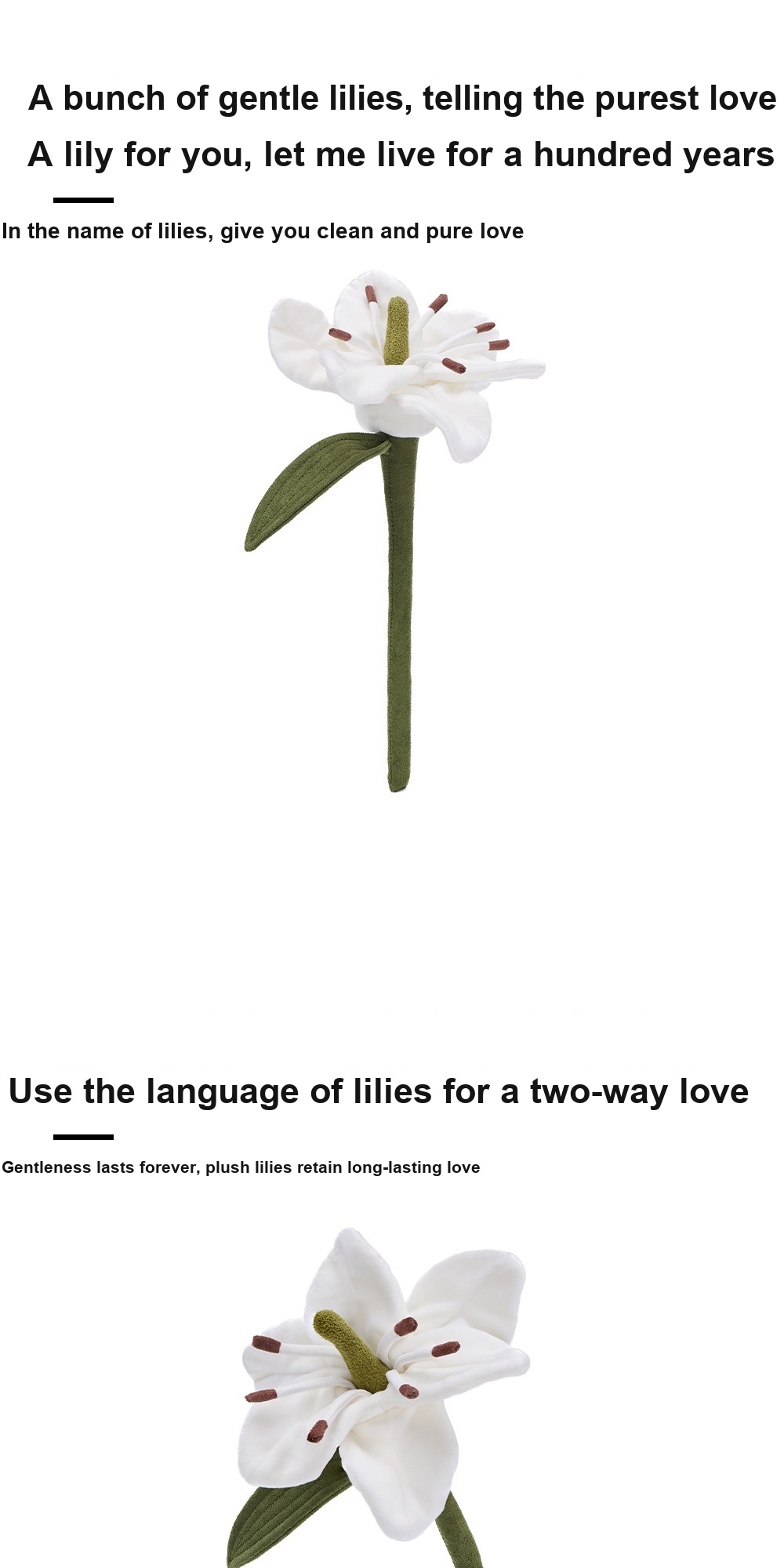 Lily Flower Bouquet Plush