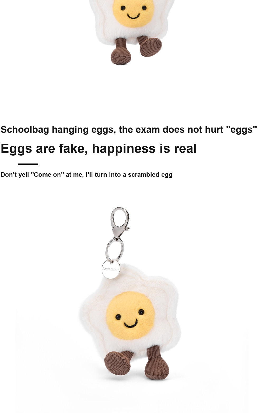 Star Fried Egg Plush Charm