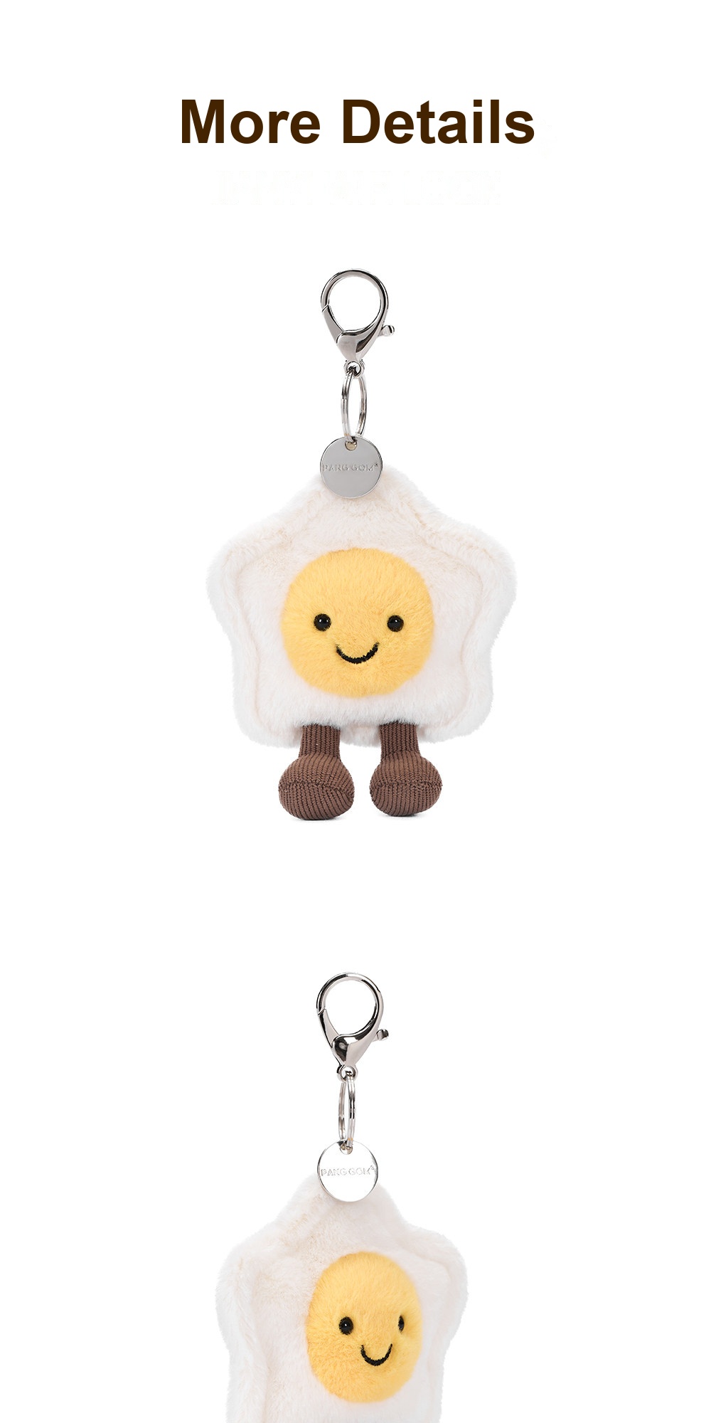 Star Fried Egg Plush Charm