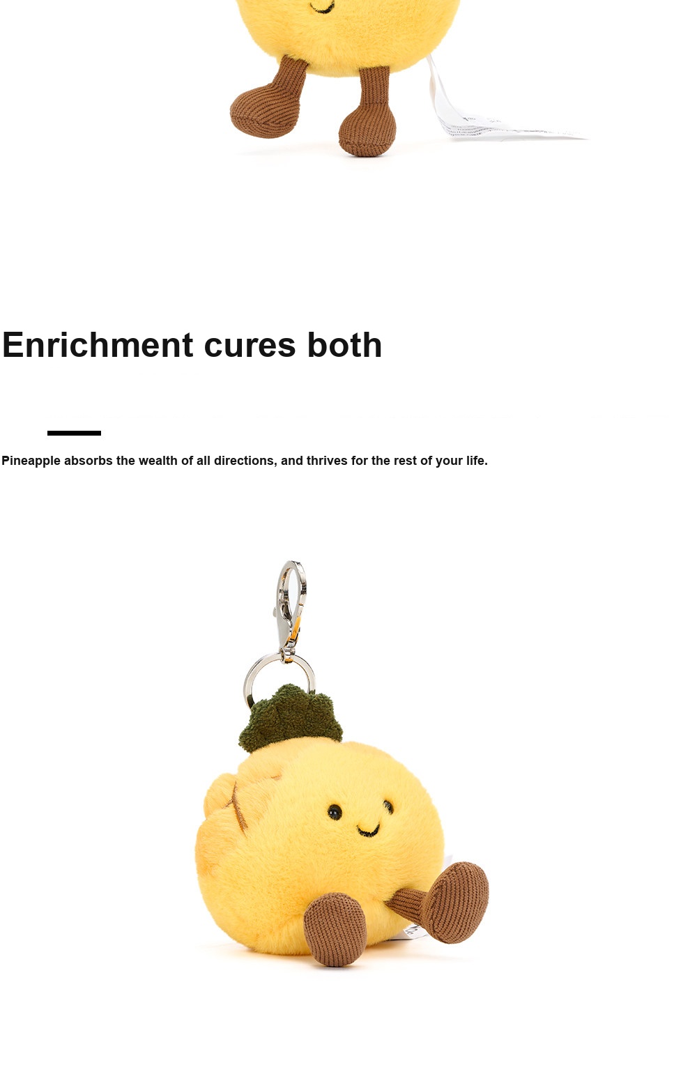 Happy Pineapple Plush Charm