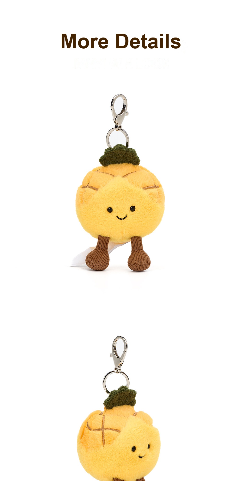Happy Pineapple Plush Charm