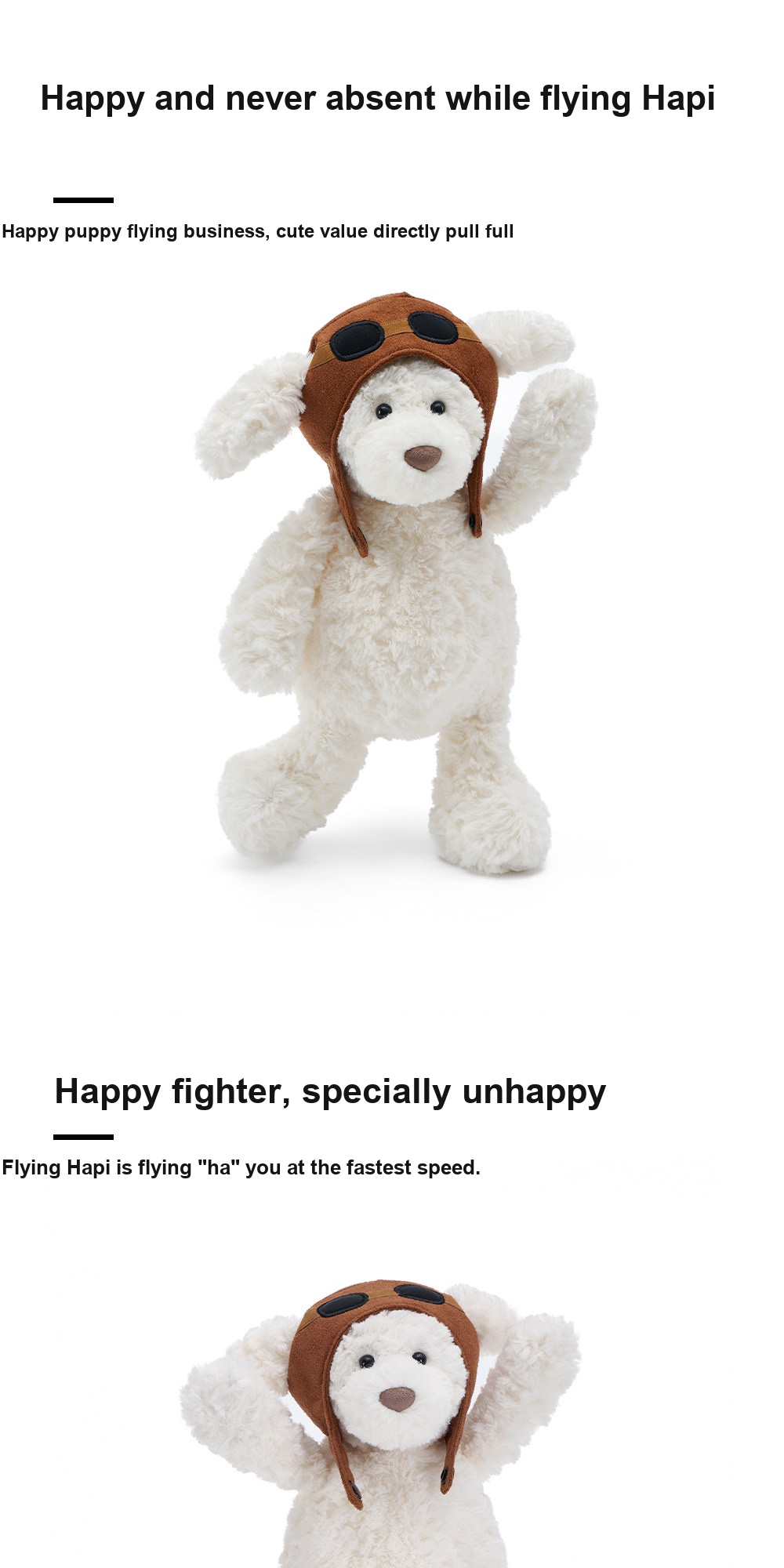 Pilot Happy Puppy Plush Toy