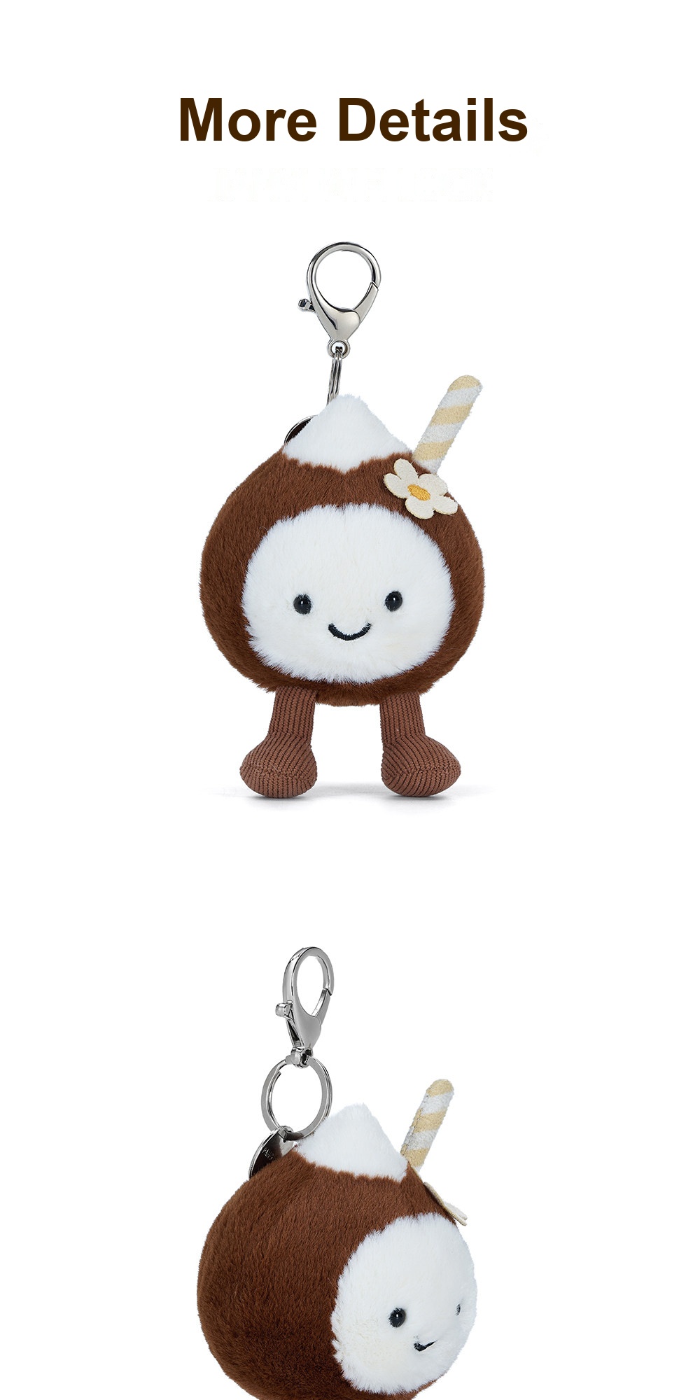 Happy Coconut Drink Plush Charm