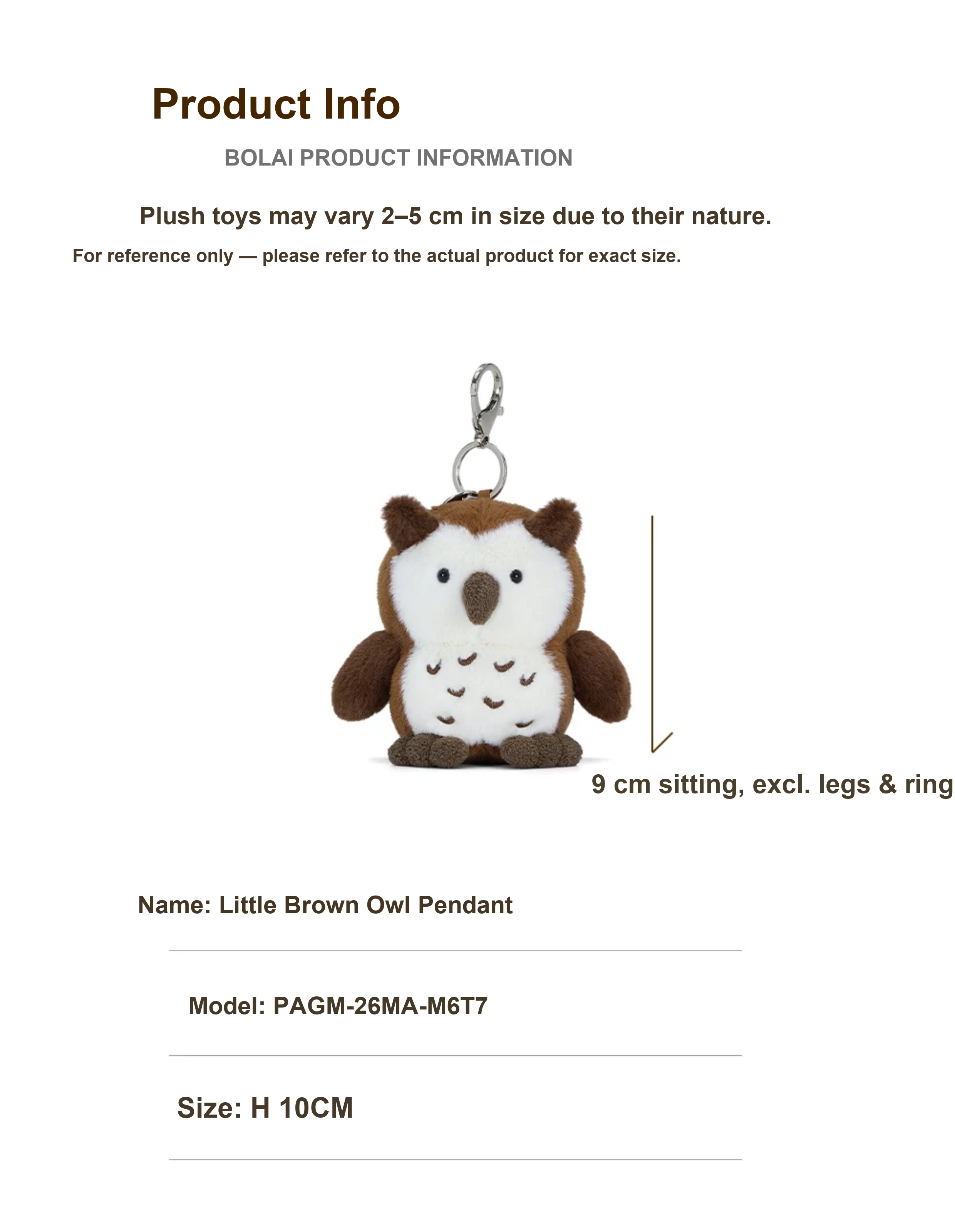Owl Plush Charm
