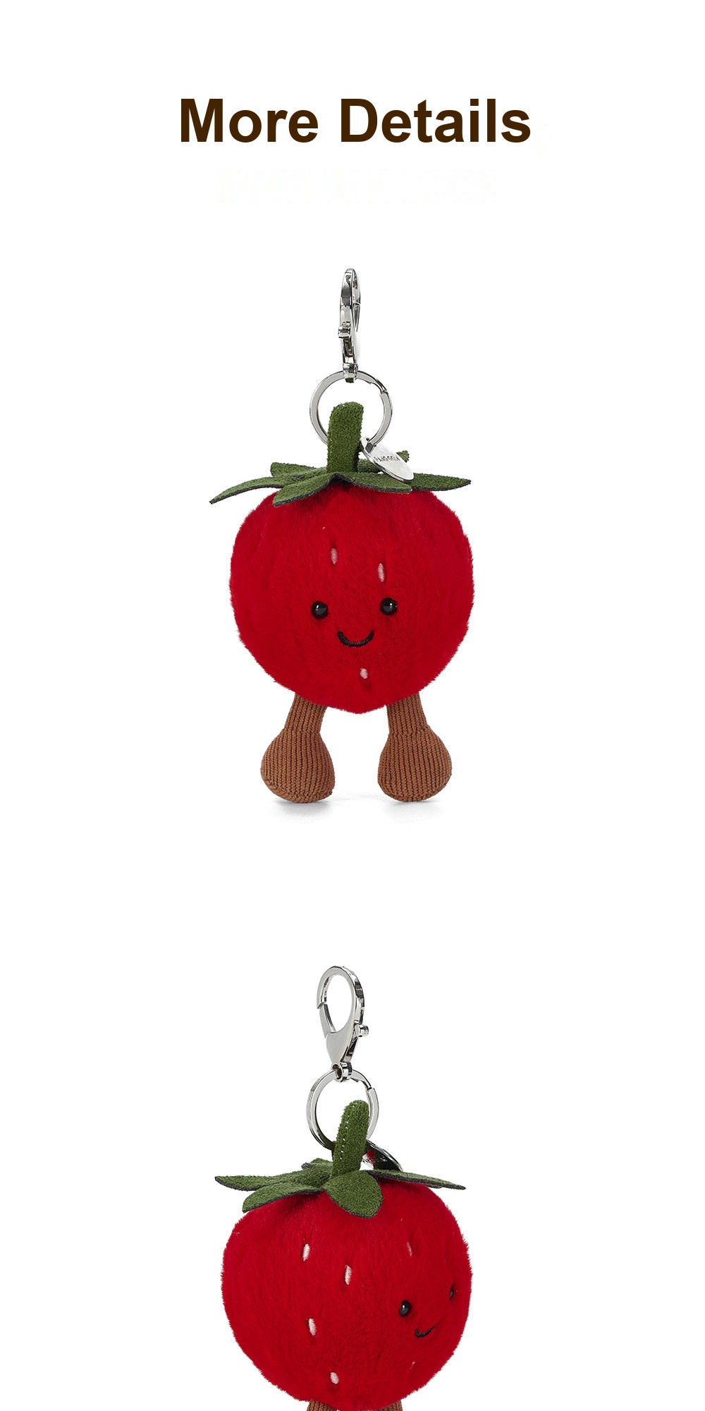 Happy Strawberry Plush Charm