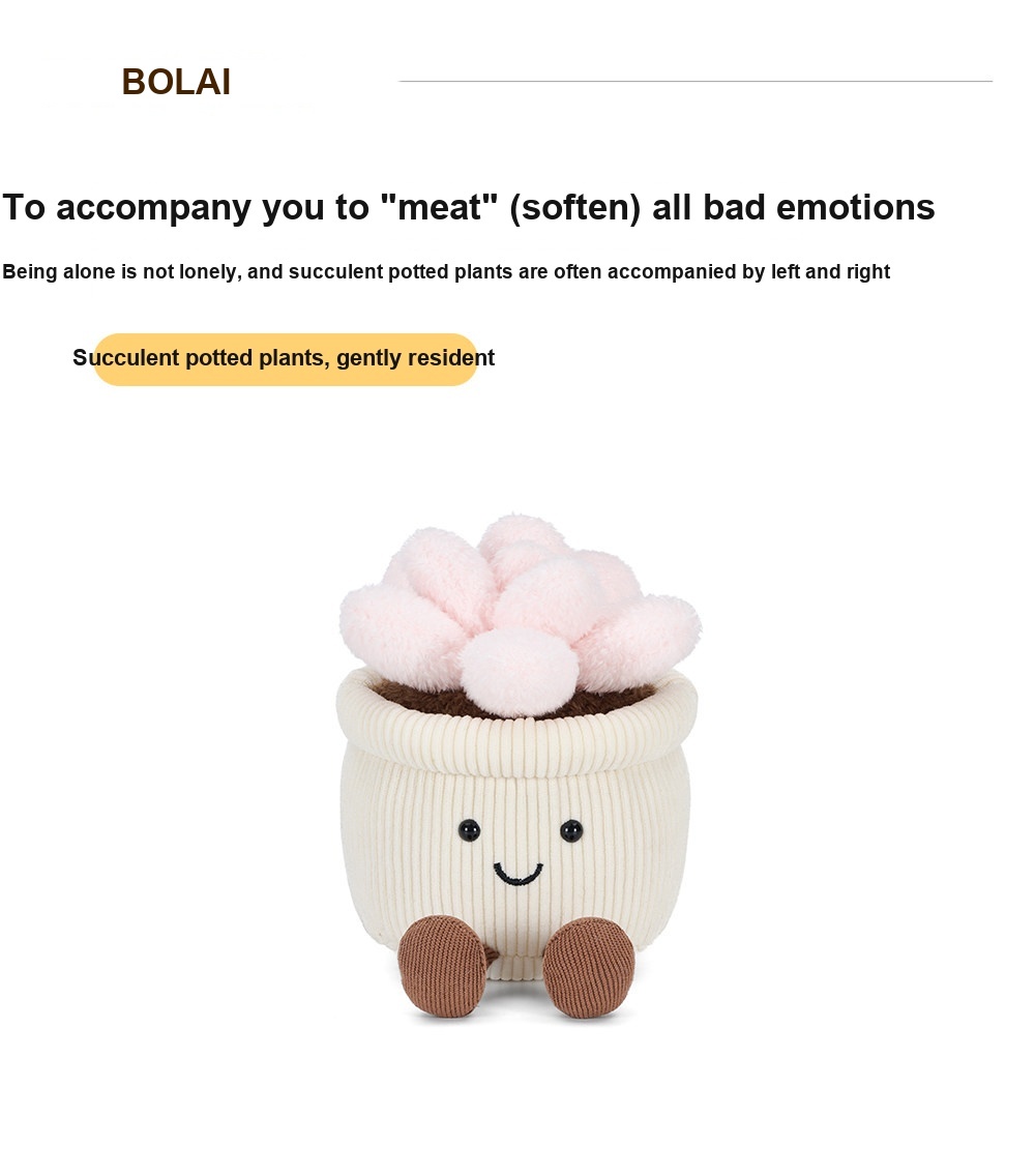 Happy Succulent Pot Plush