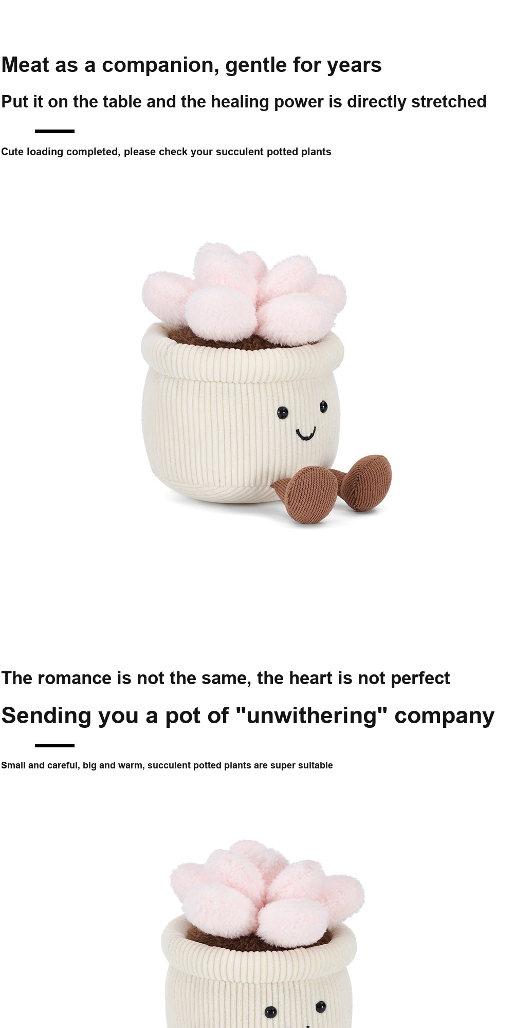 Happy Succulent Pot Plush