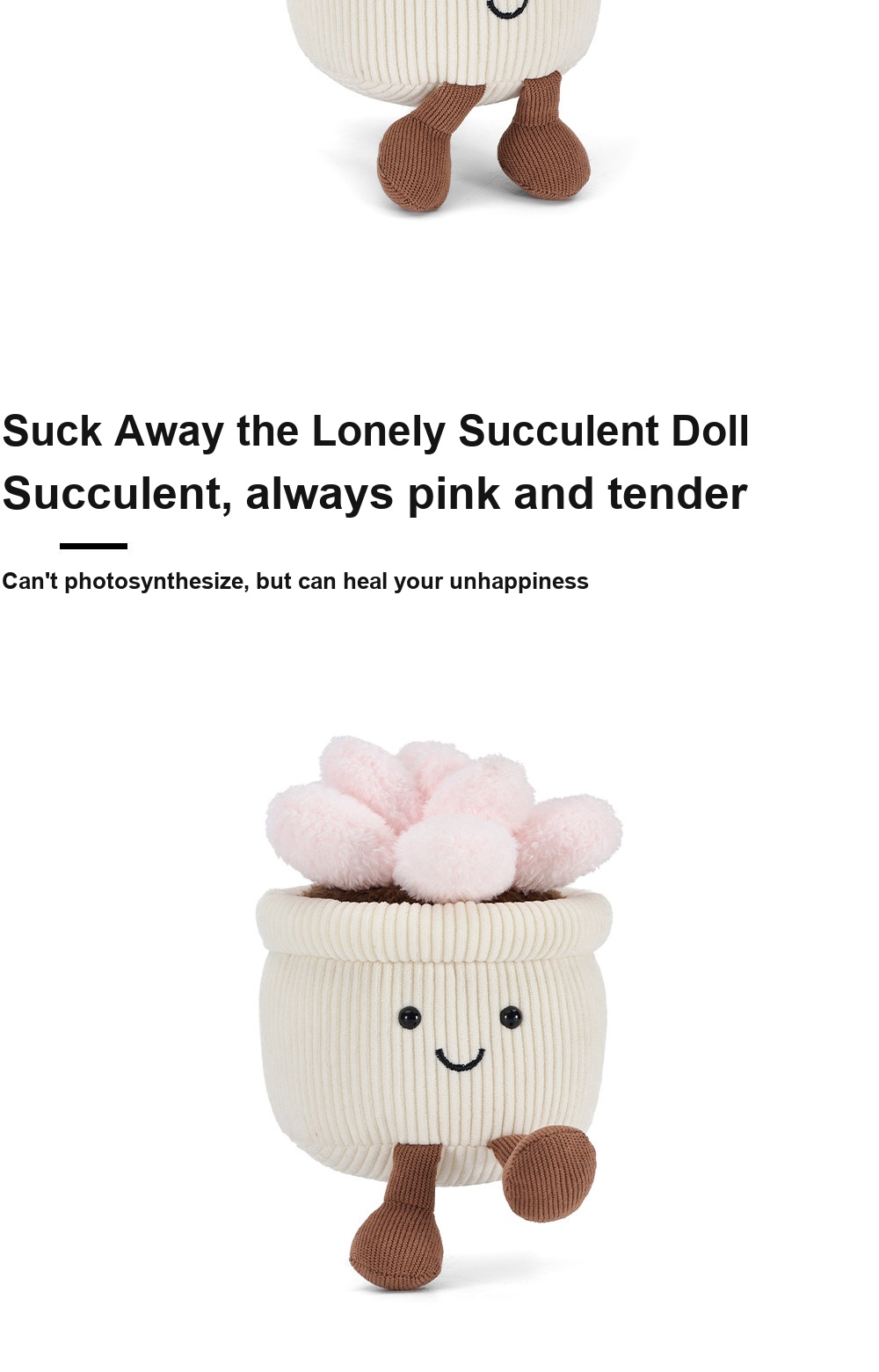 Happy Succulent Pot Plush