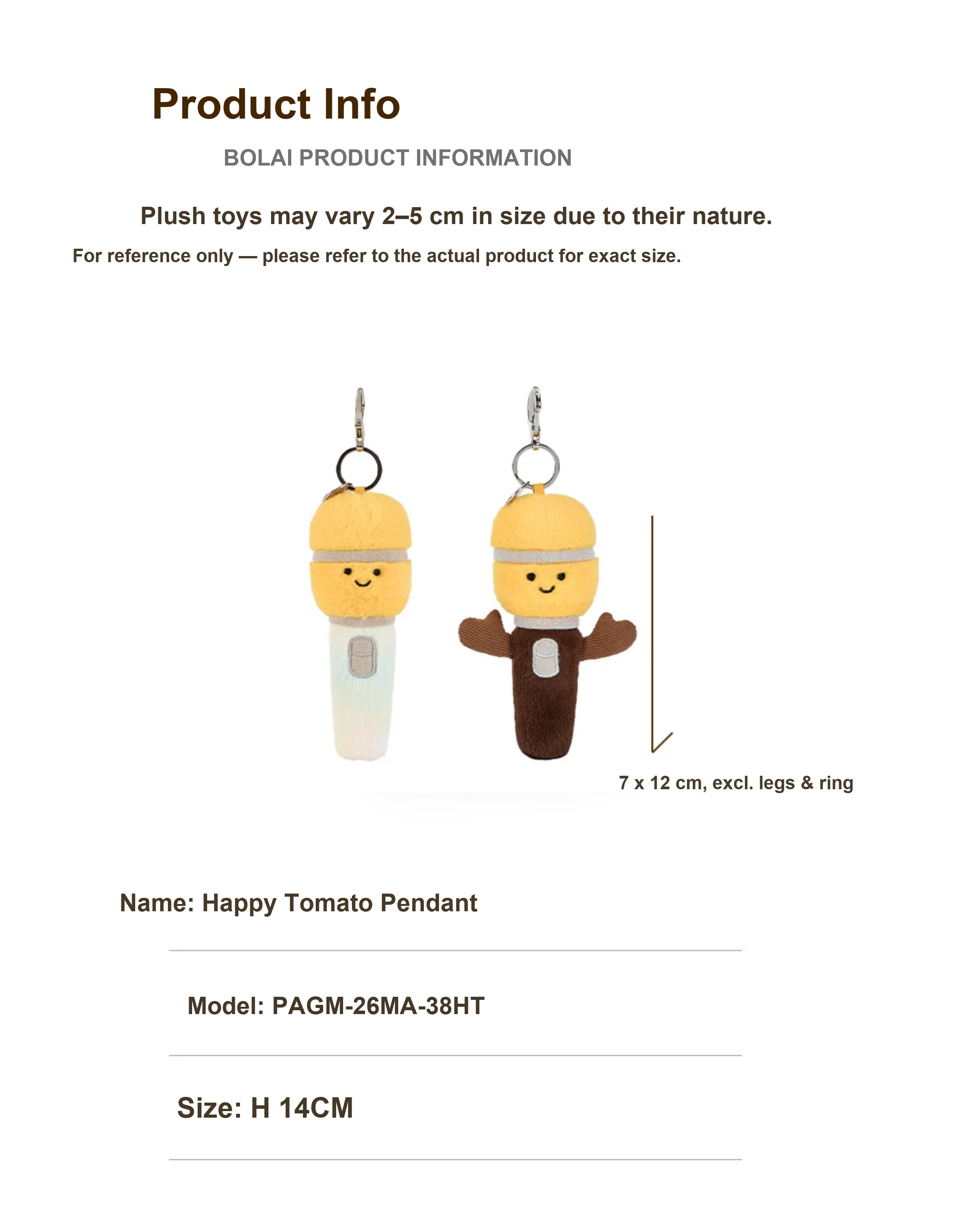 Happy Microphone Plush Charm