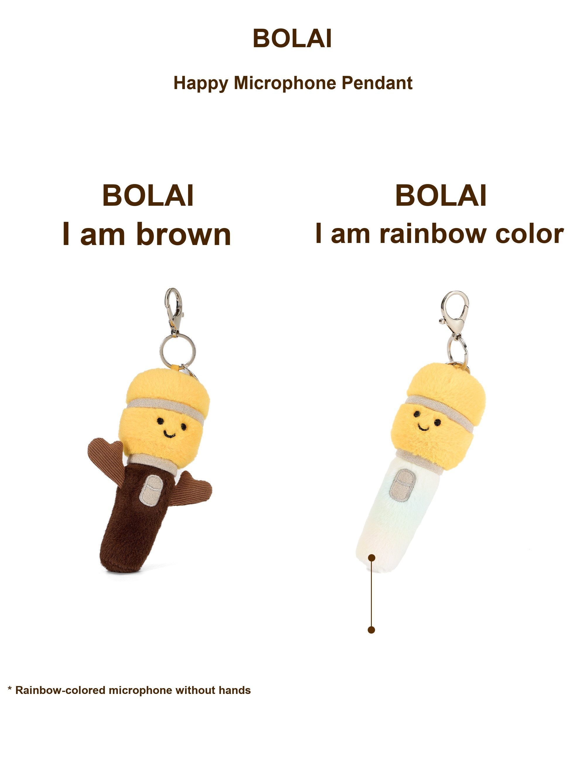 Happy Microphone Plush Charm