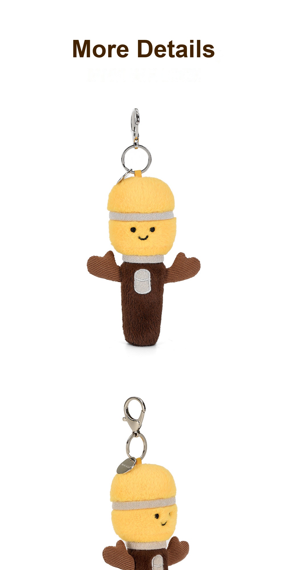 Happy Microphone Plush Charm