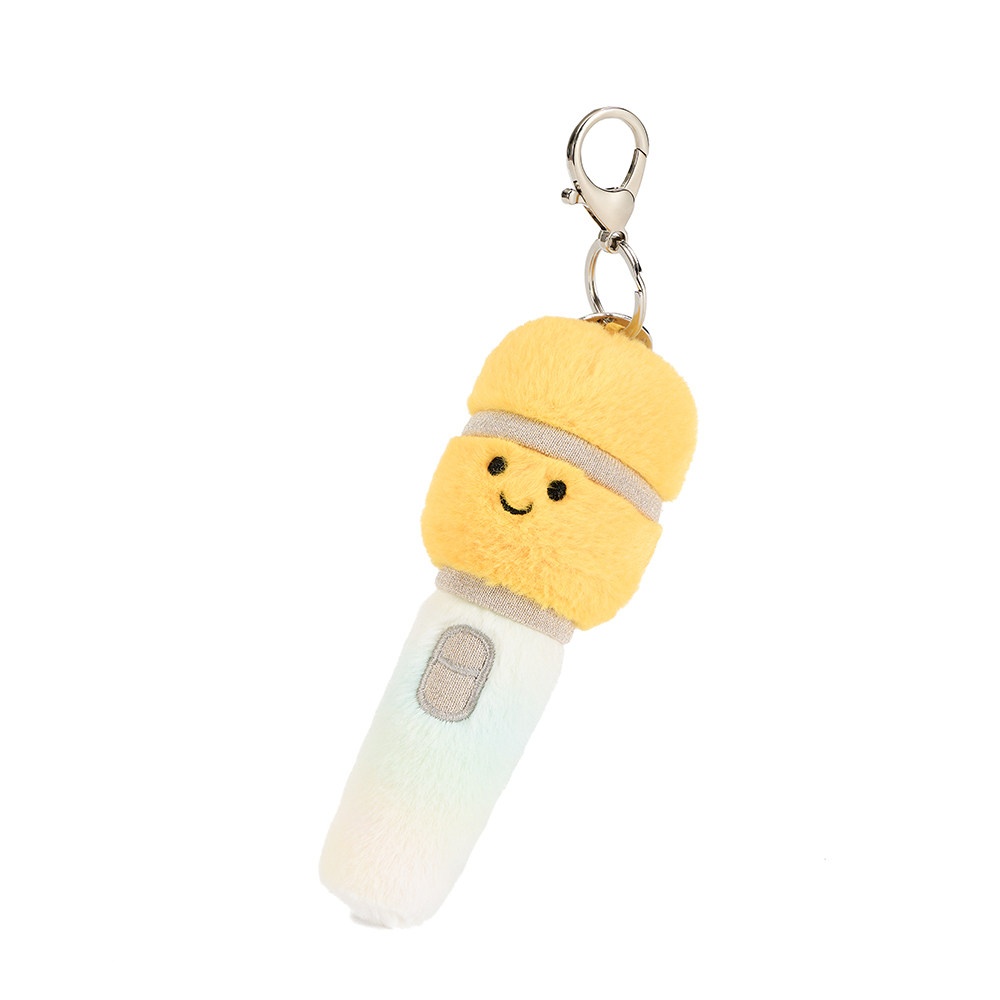 Happy Microphone Plush Charm