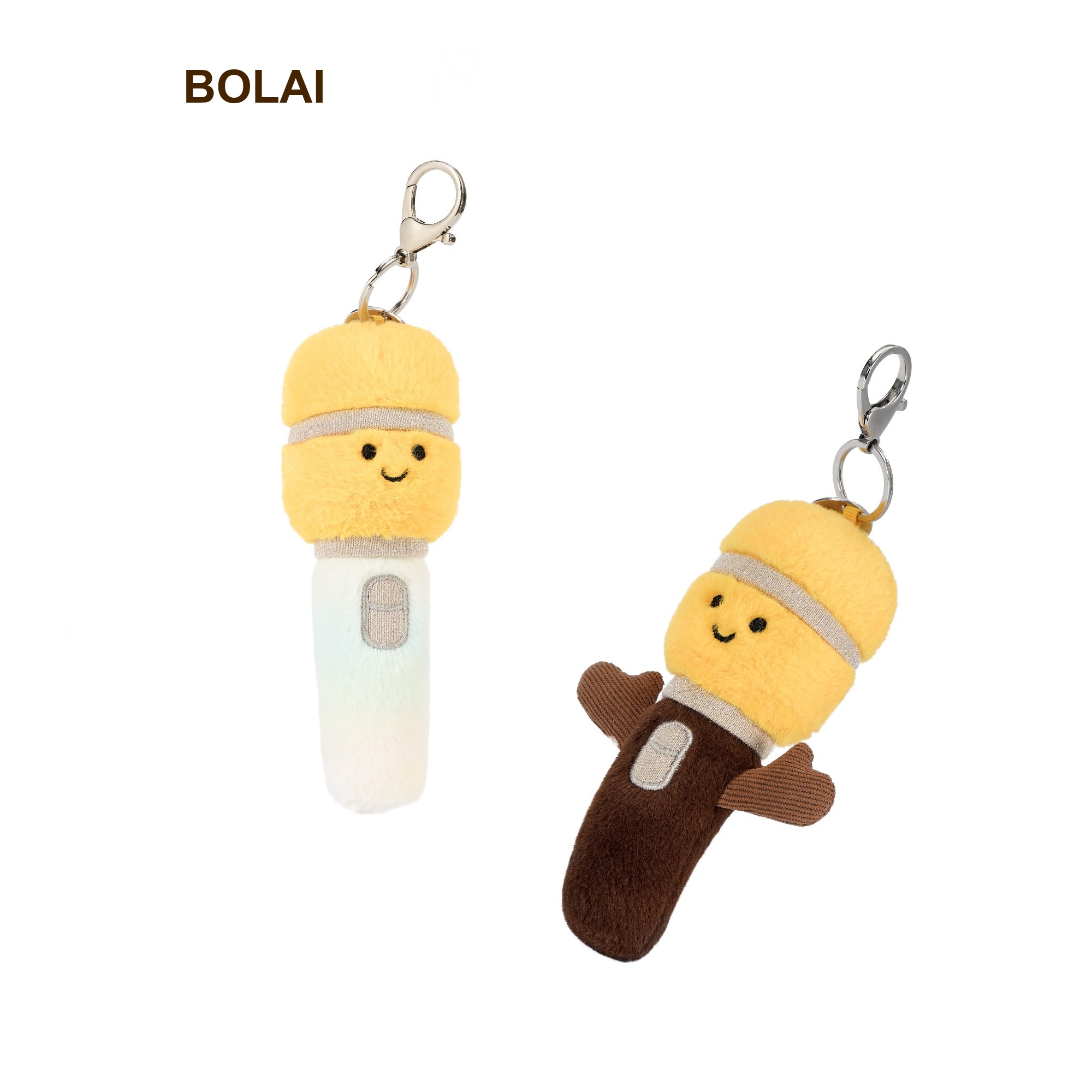 Happy Microphone Plush Charm