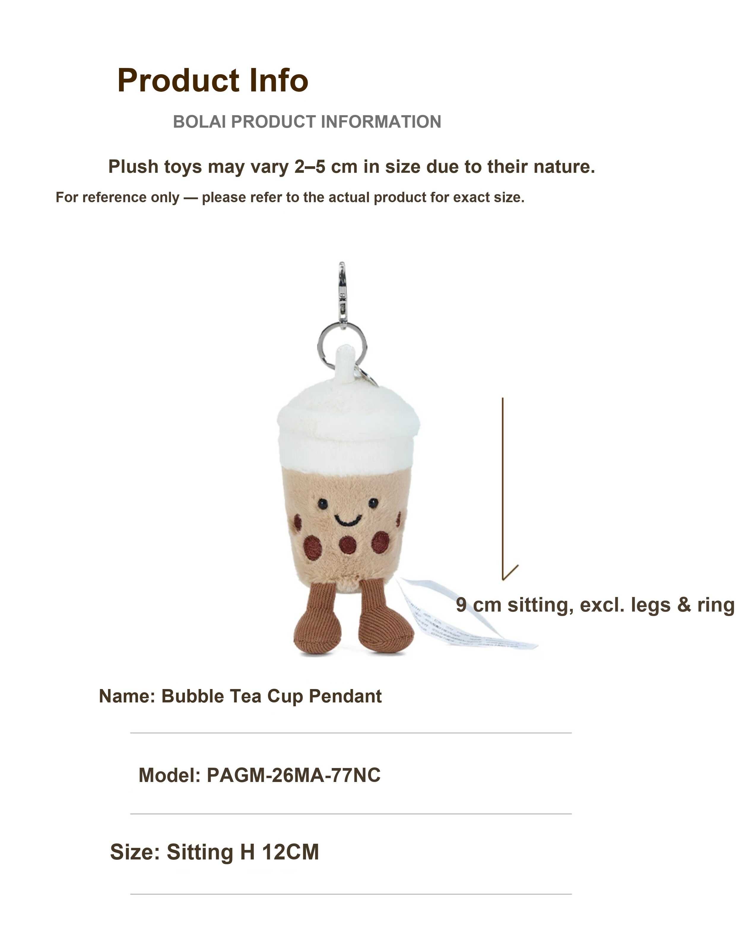 Bubble Tea Plush Charm