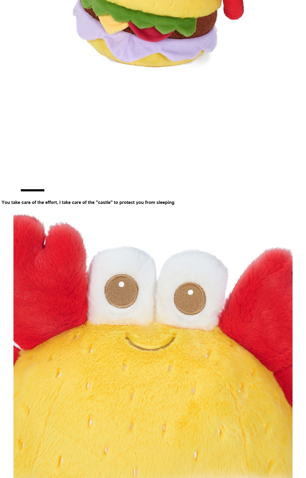 Crab Burger Plush Charm (New)
