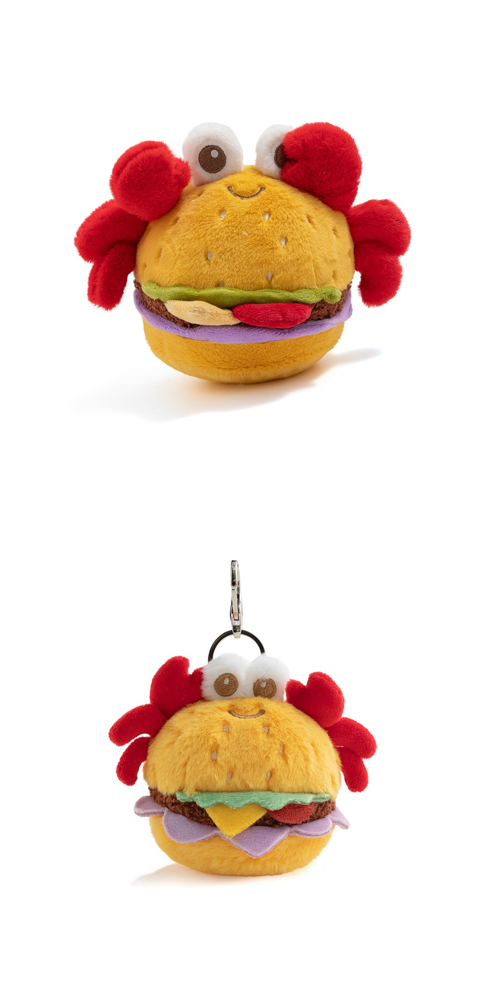 Crab Burger Plush Charm (New)