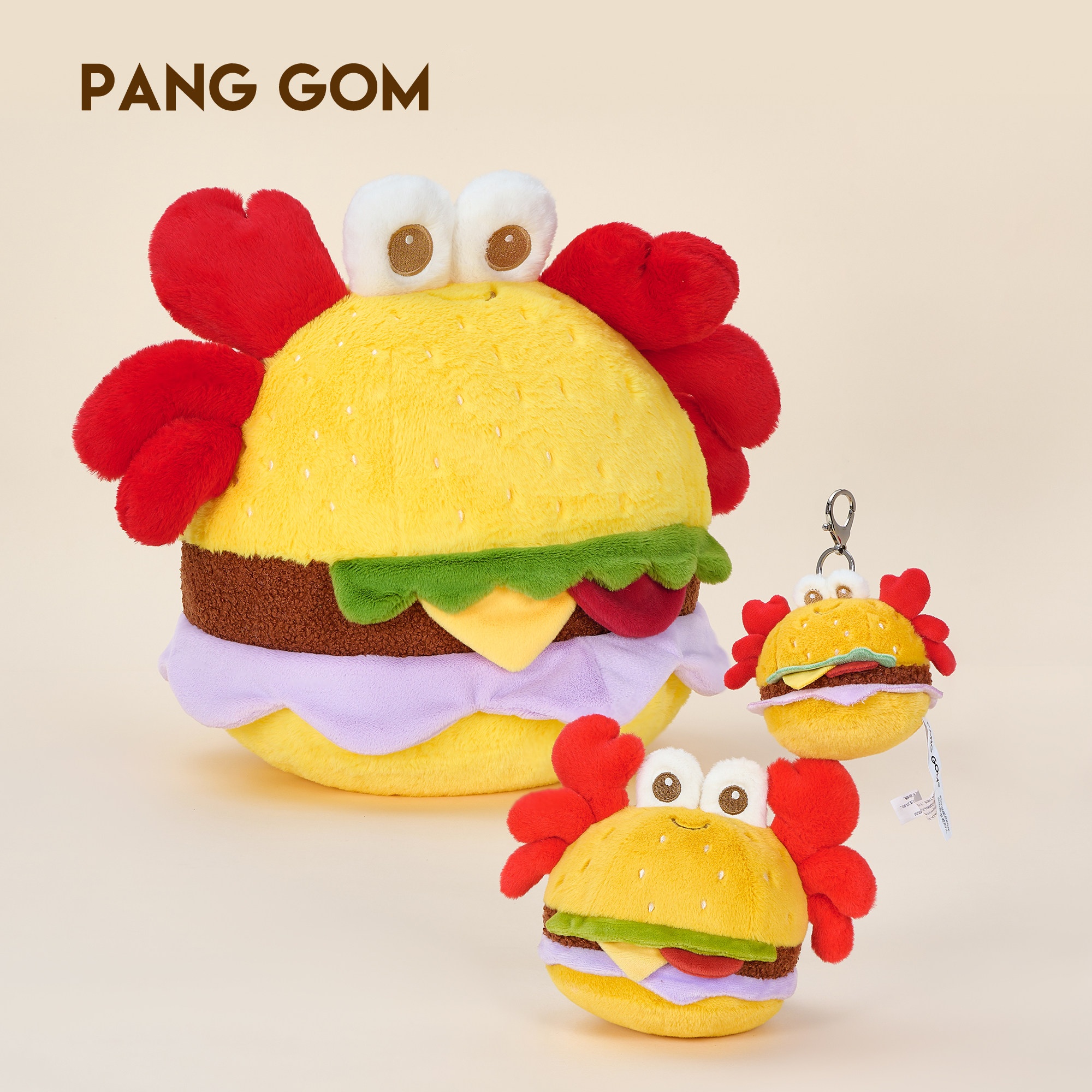 Crab Burger Plush Charm (New)