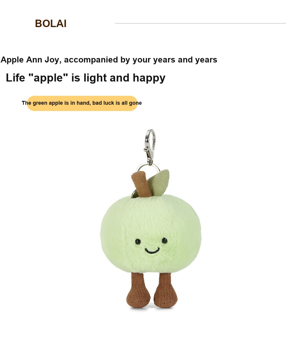 Green Apple Plush Charm