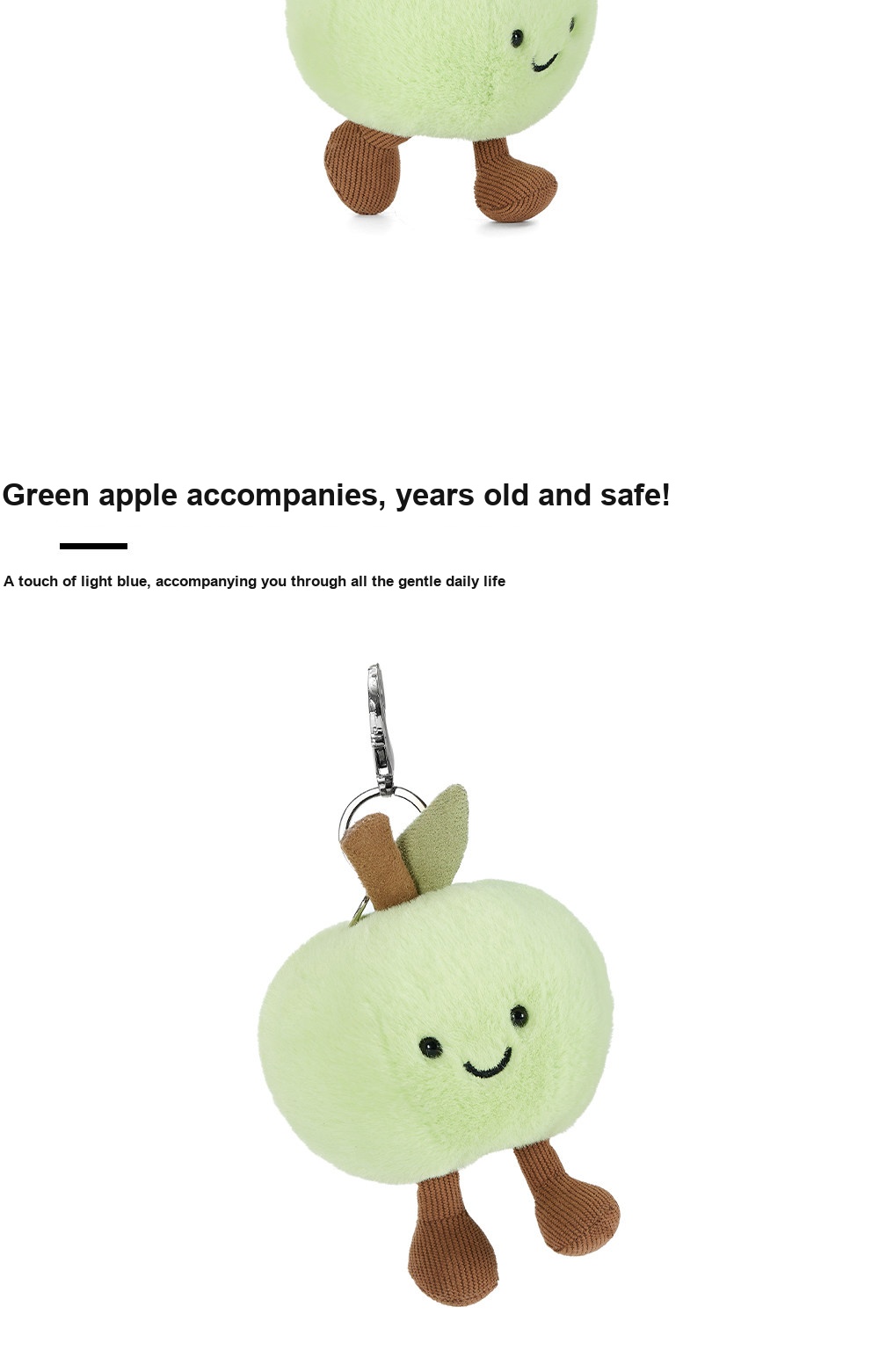 Green Apple Plush Charm