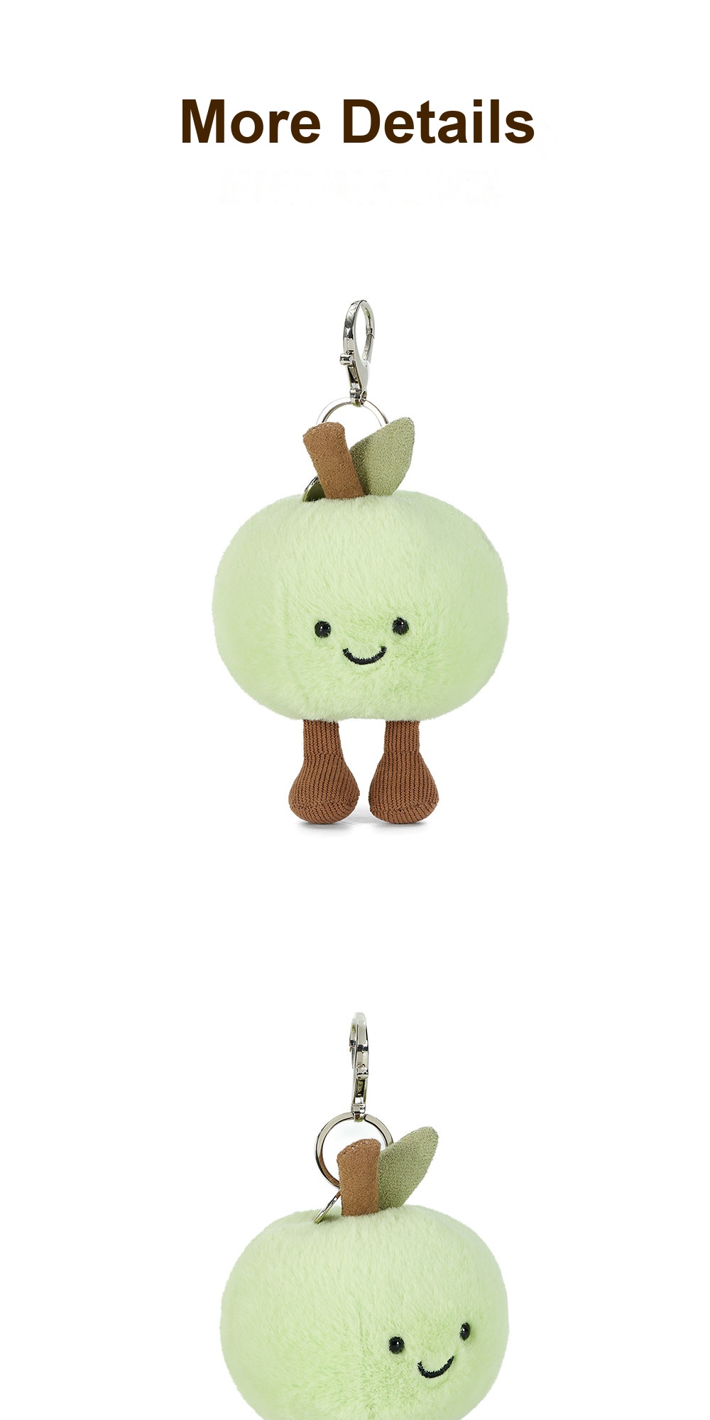 Green Apple Plush Charm