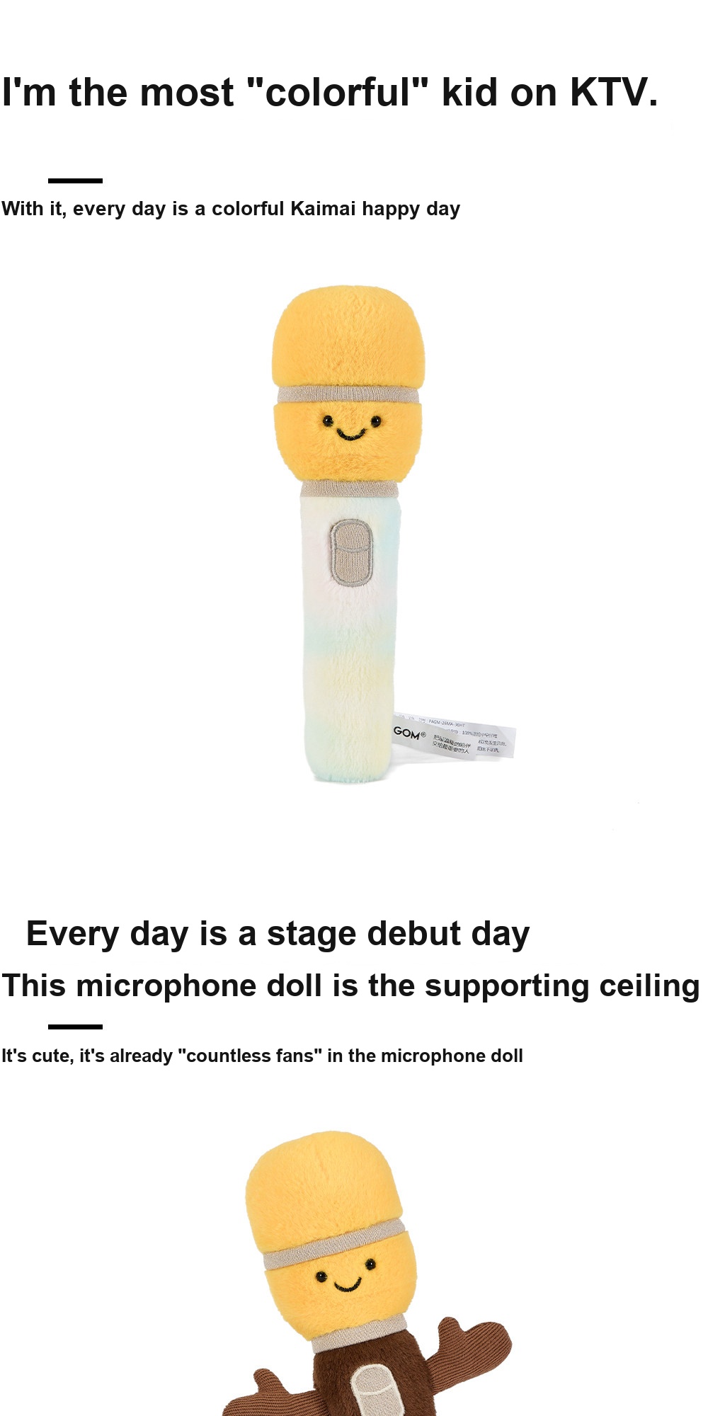 Happy Microphone Plush Toy