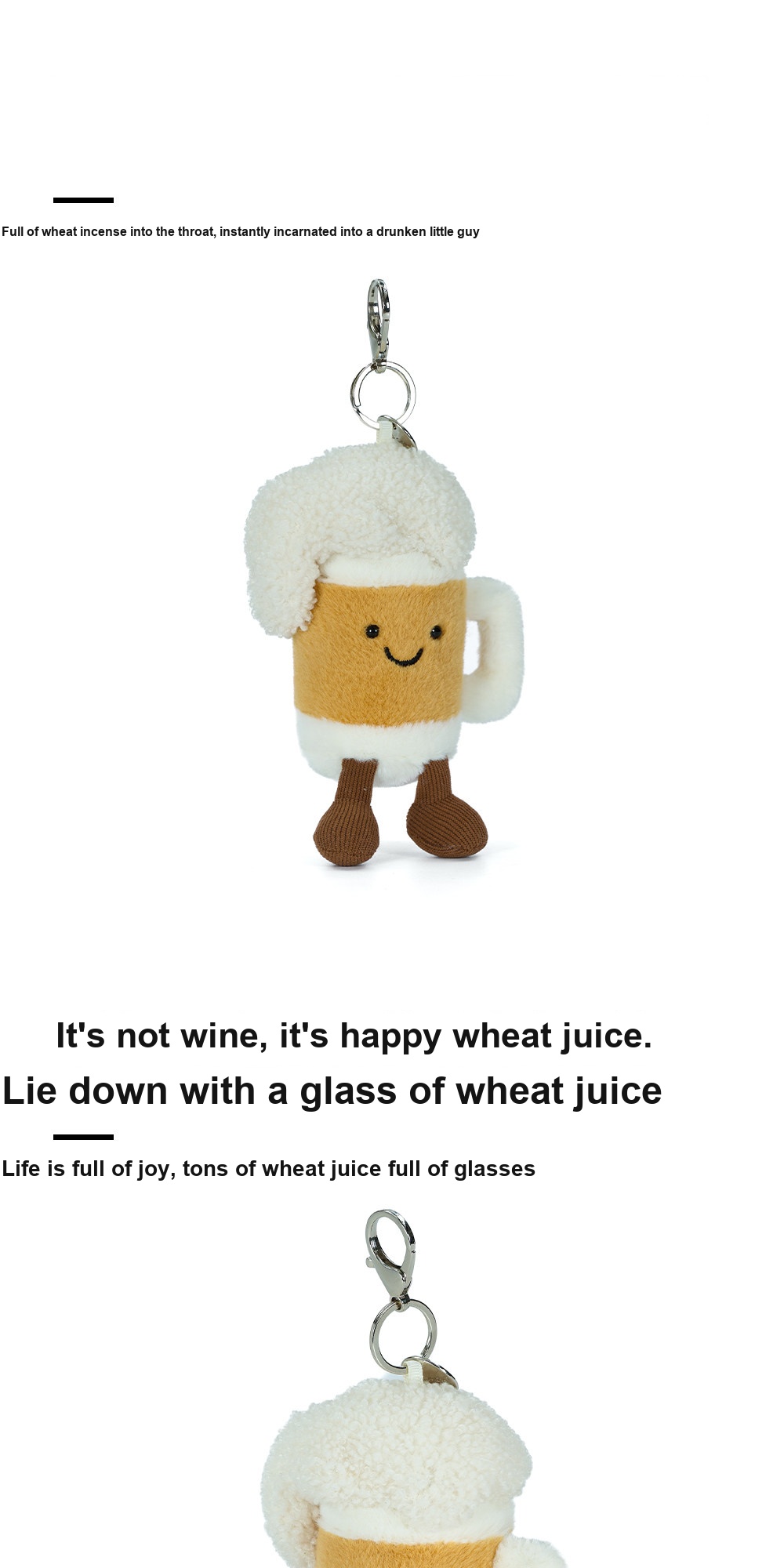 Beer Mug Plush Charm