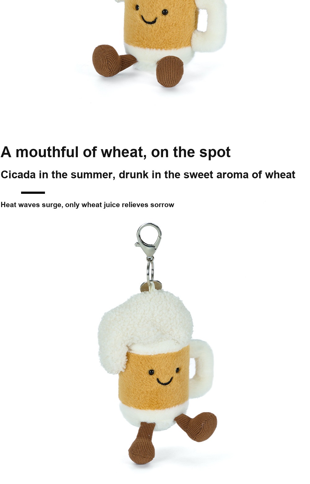 Beer Mug Plush Charm