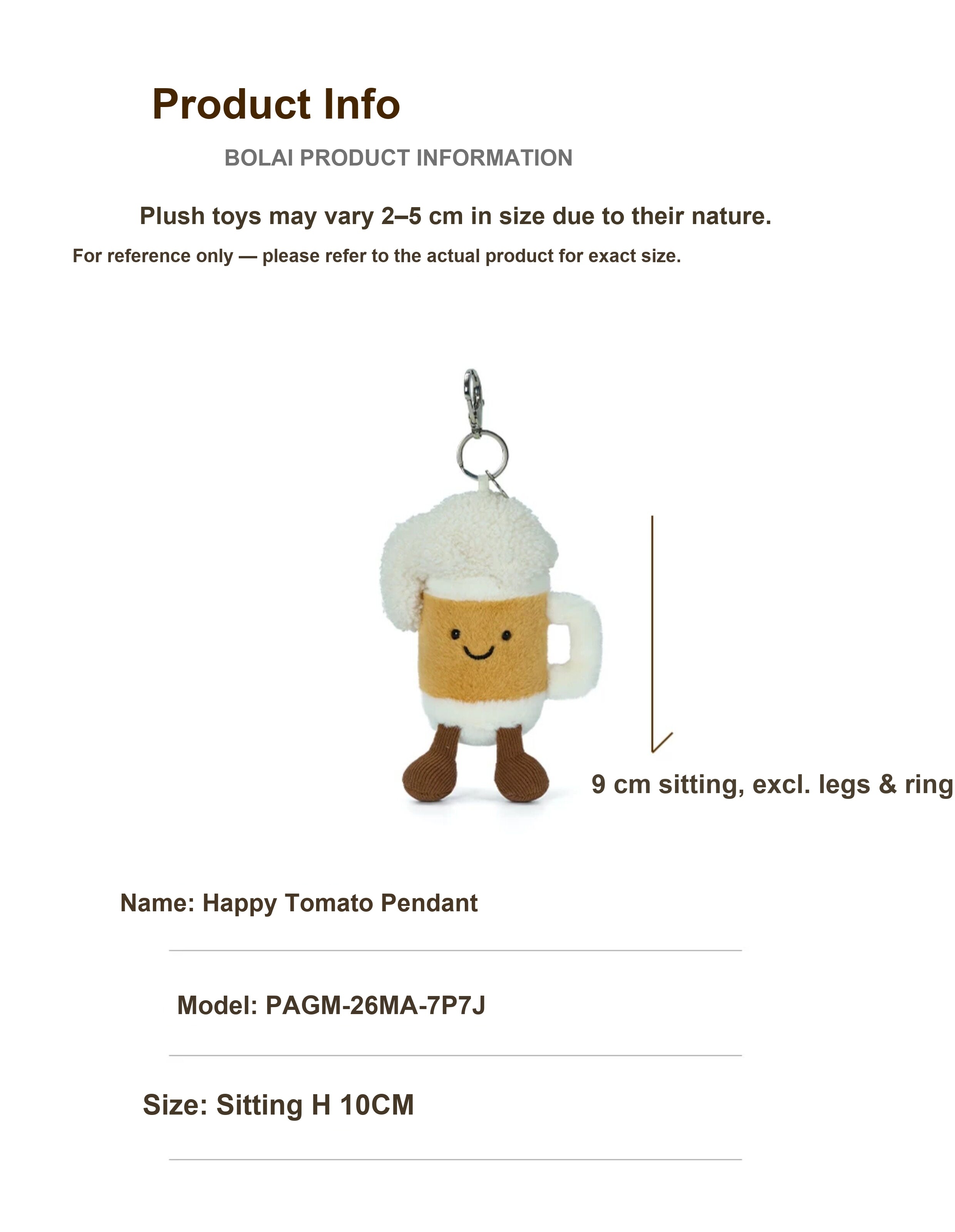 Beer Mug Plush Charm