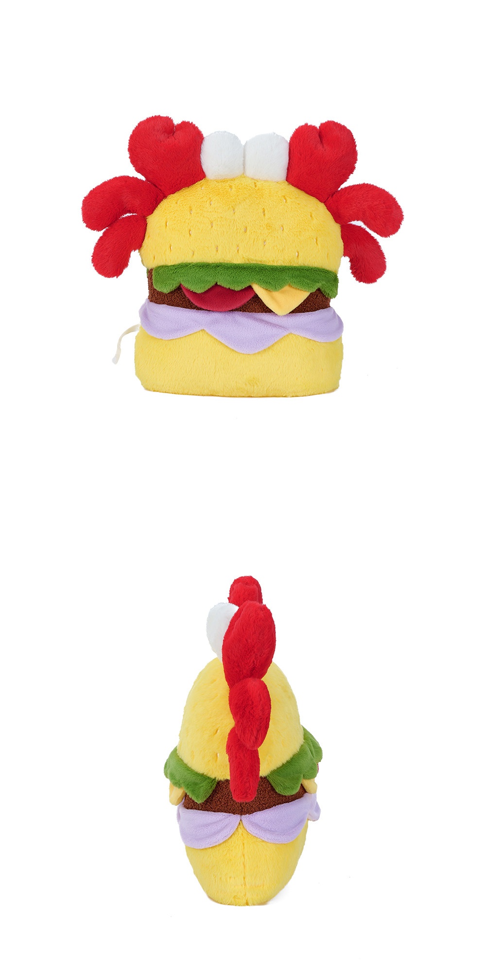 Crab Burger Plush Cushion