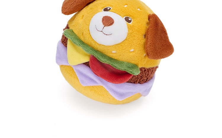 Happy Puppy Burger Plush Pillow