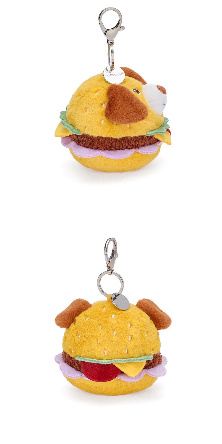 Happy Puppy Burger Plush Pillow