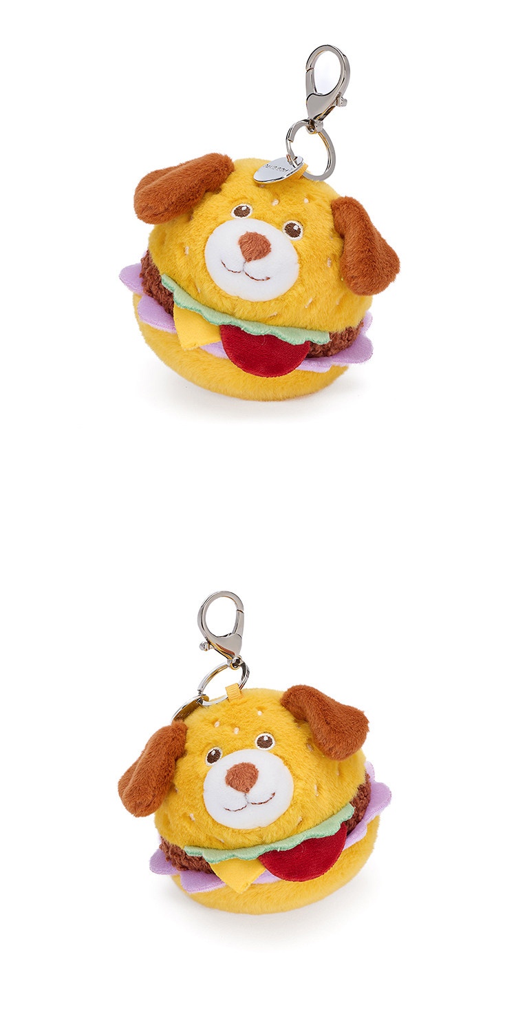 Happy Puppy Burger Plush Pillow