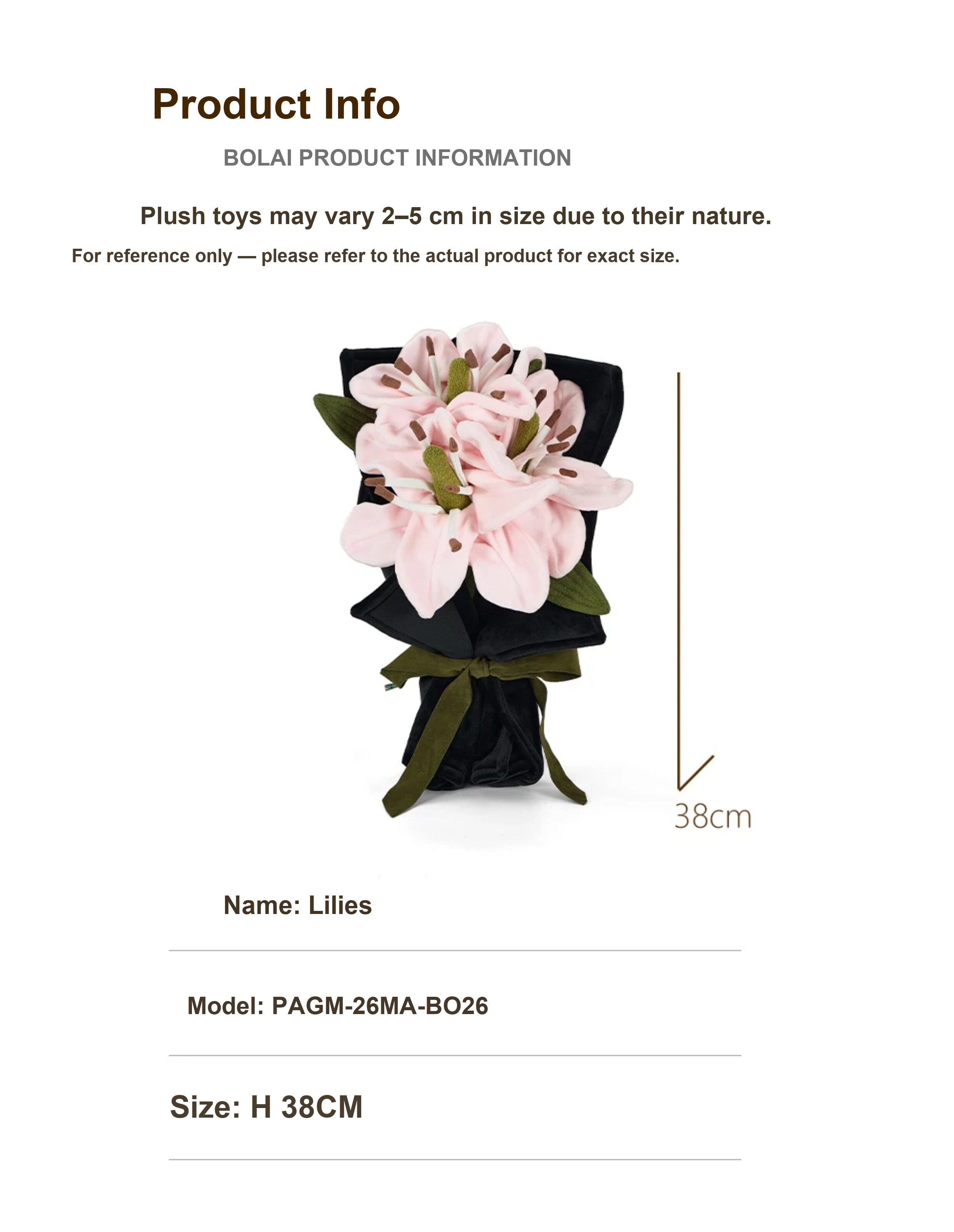Lily Bouquet Plush