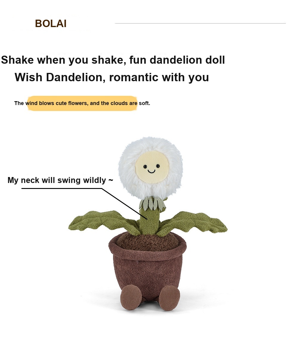 Happy Dandelion Pot Plush