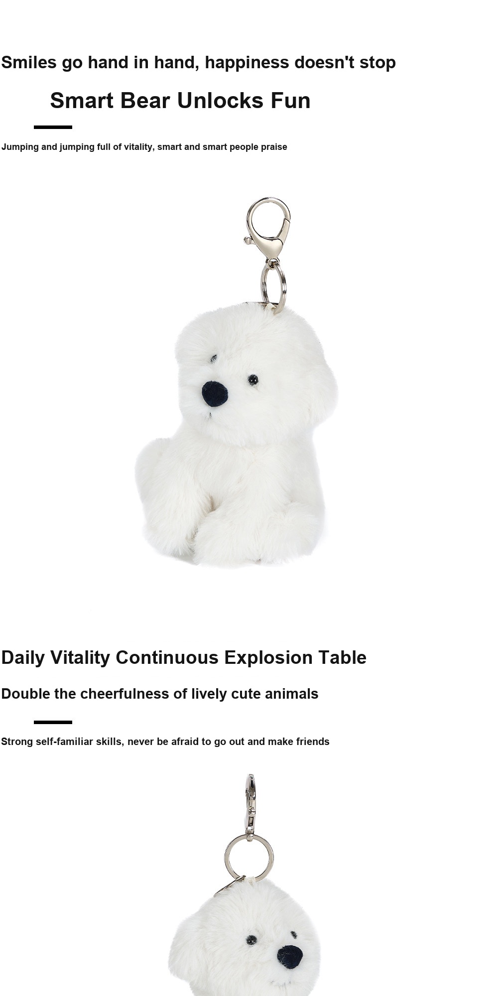 Bichon Frise Puppy Plush Charm