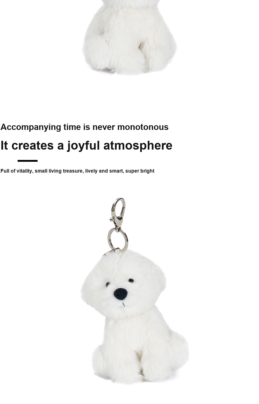 Bichon Frise Puppy Plush Charm