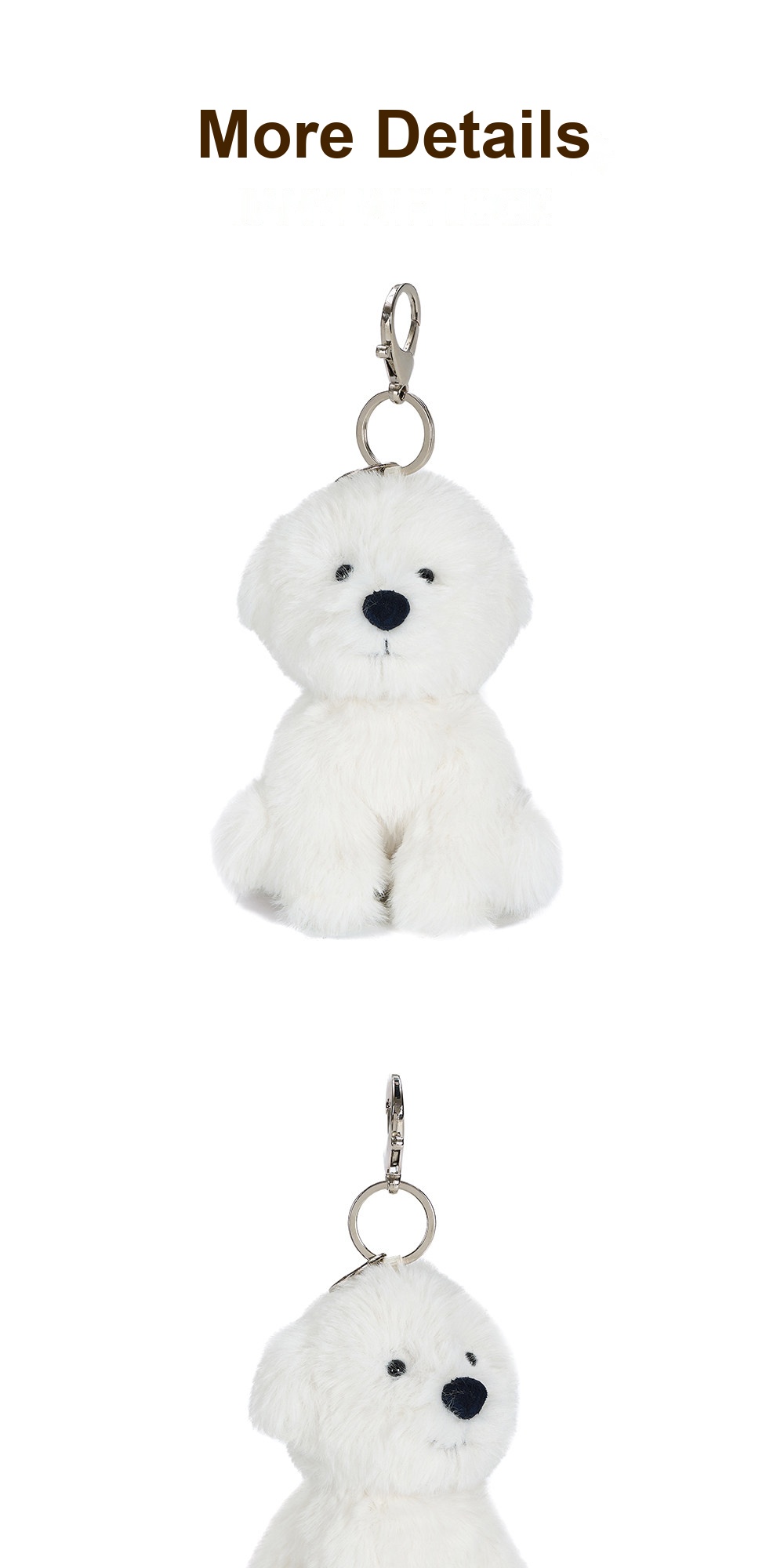 Bichon Frise Puppy Plush Charm