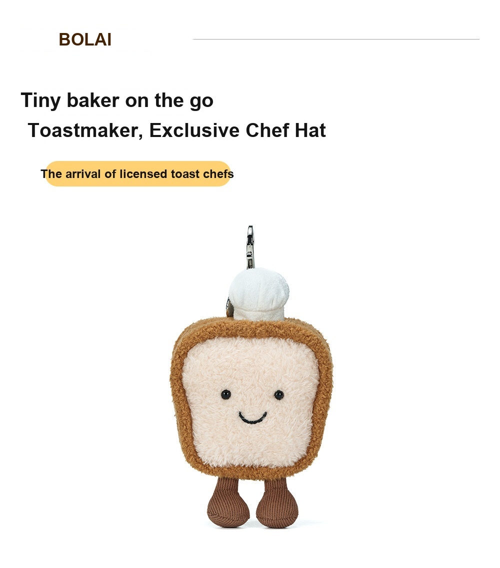 Toast Slice Plush Charm