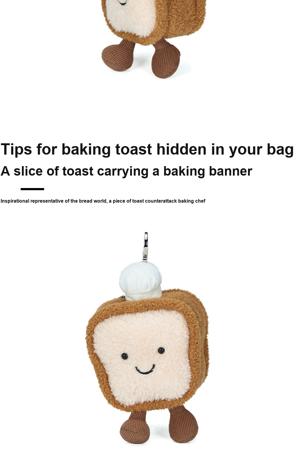 Toast Slice Plush Charm