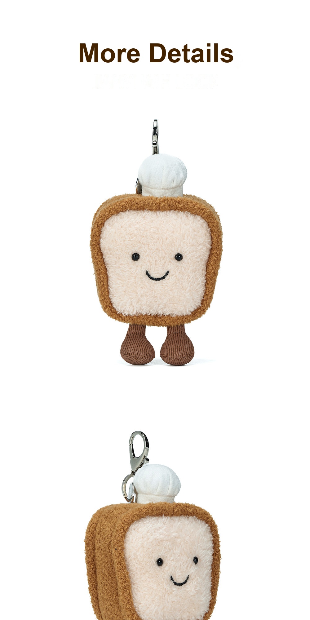 Toast Slice Plush Charm