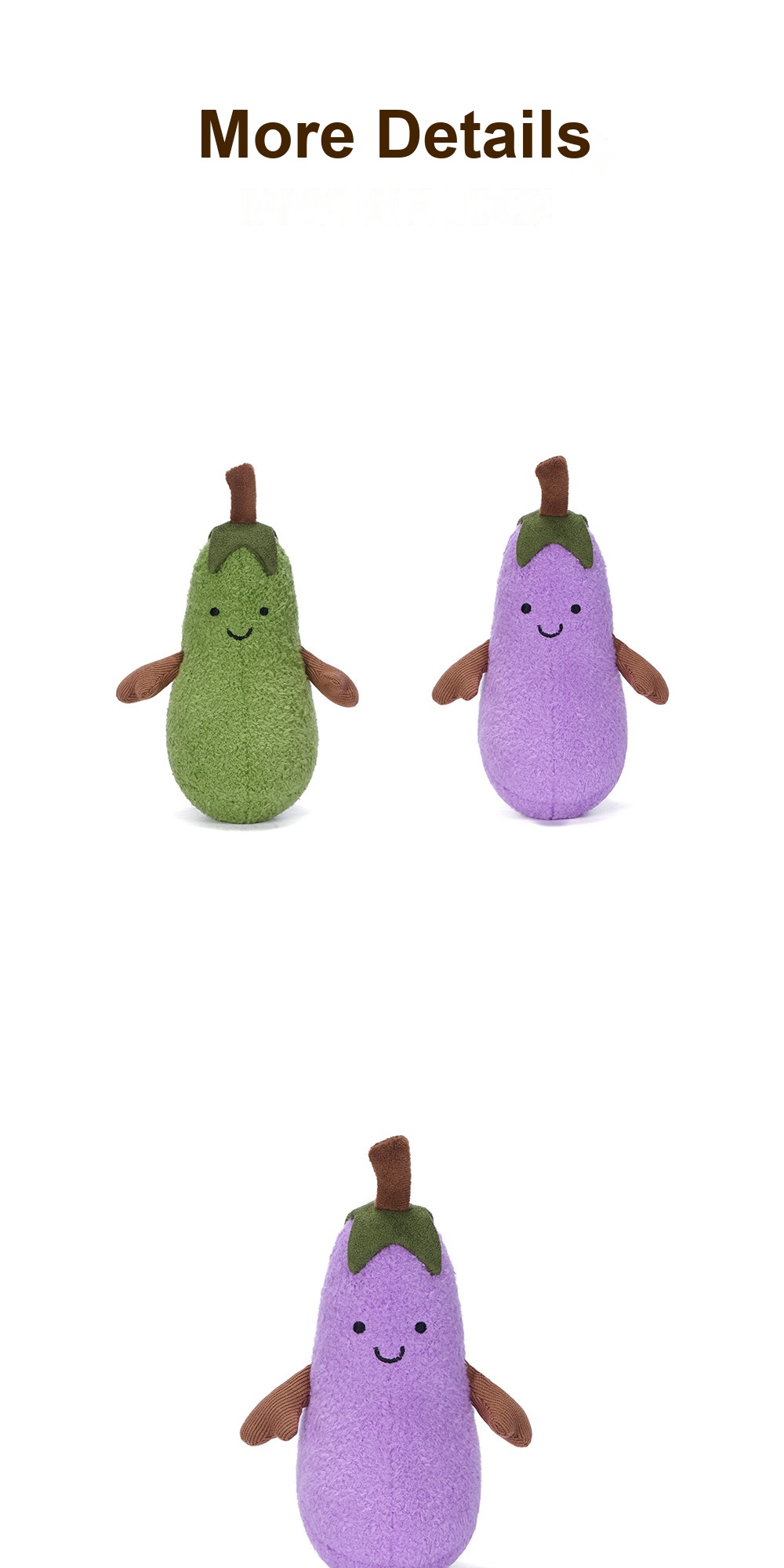 Eggplant with Hat Plush Charm
