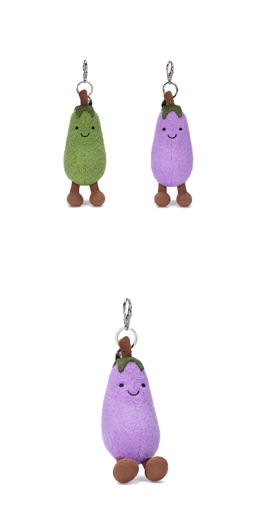 Eggplant with Hat Plush Charm