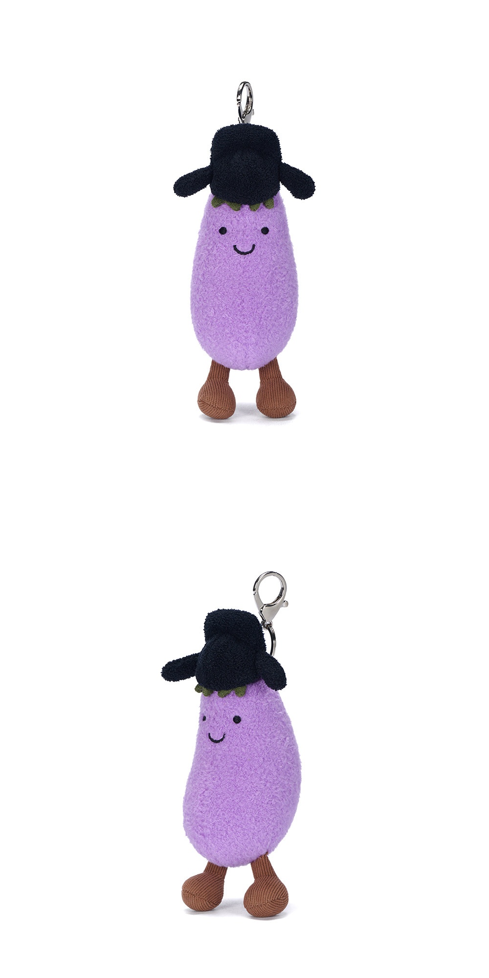 Eggplant with Hat Plush Charm