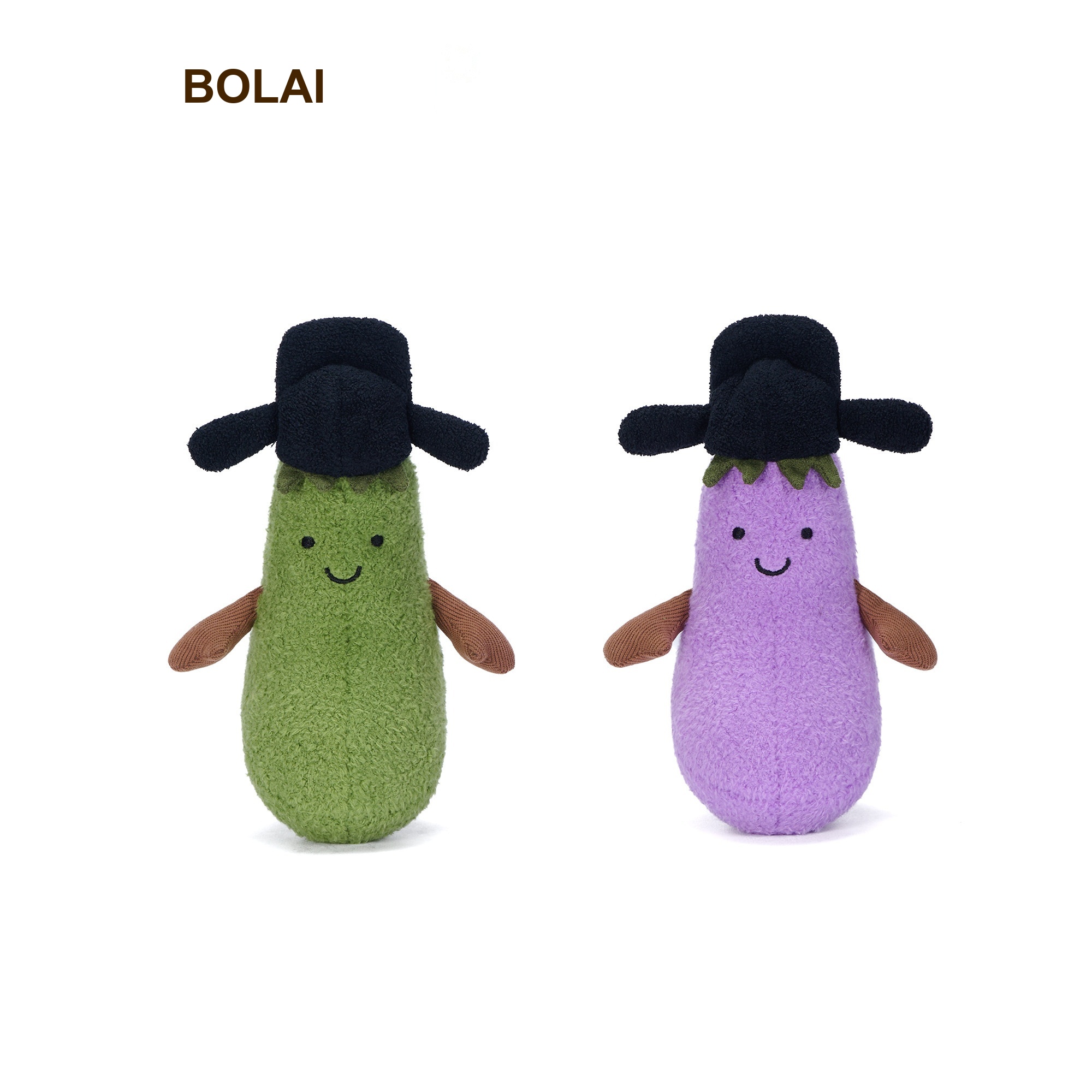 Eggplant with Hat Plush Charm