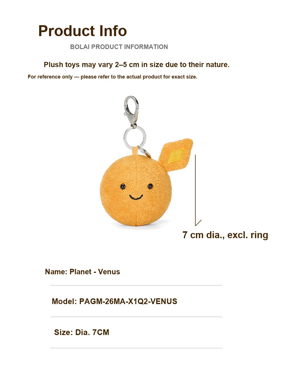 Venus Plush Charm (Planet Series)