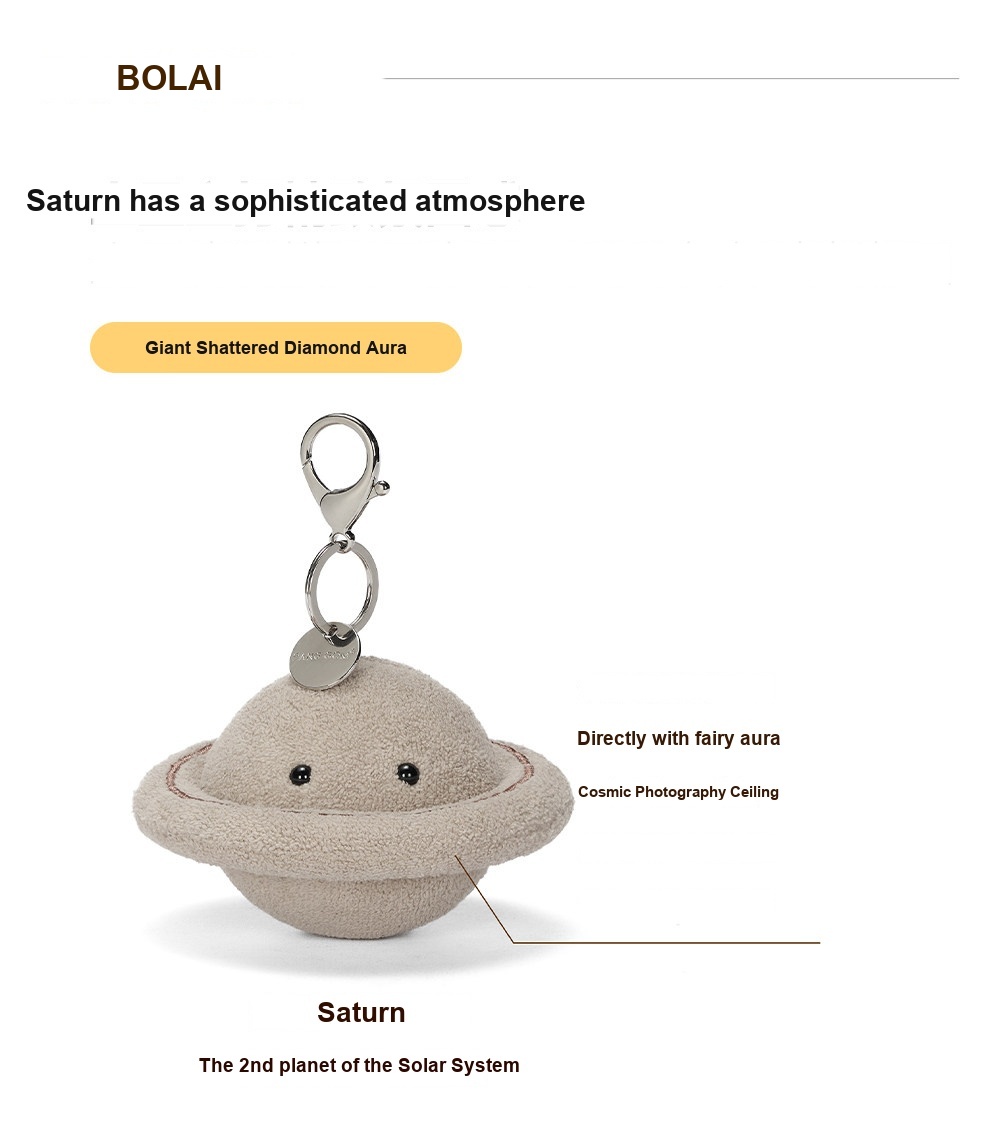 Saturn Plush Charm (Planet Series)