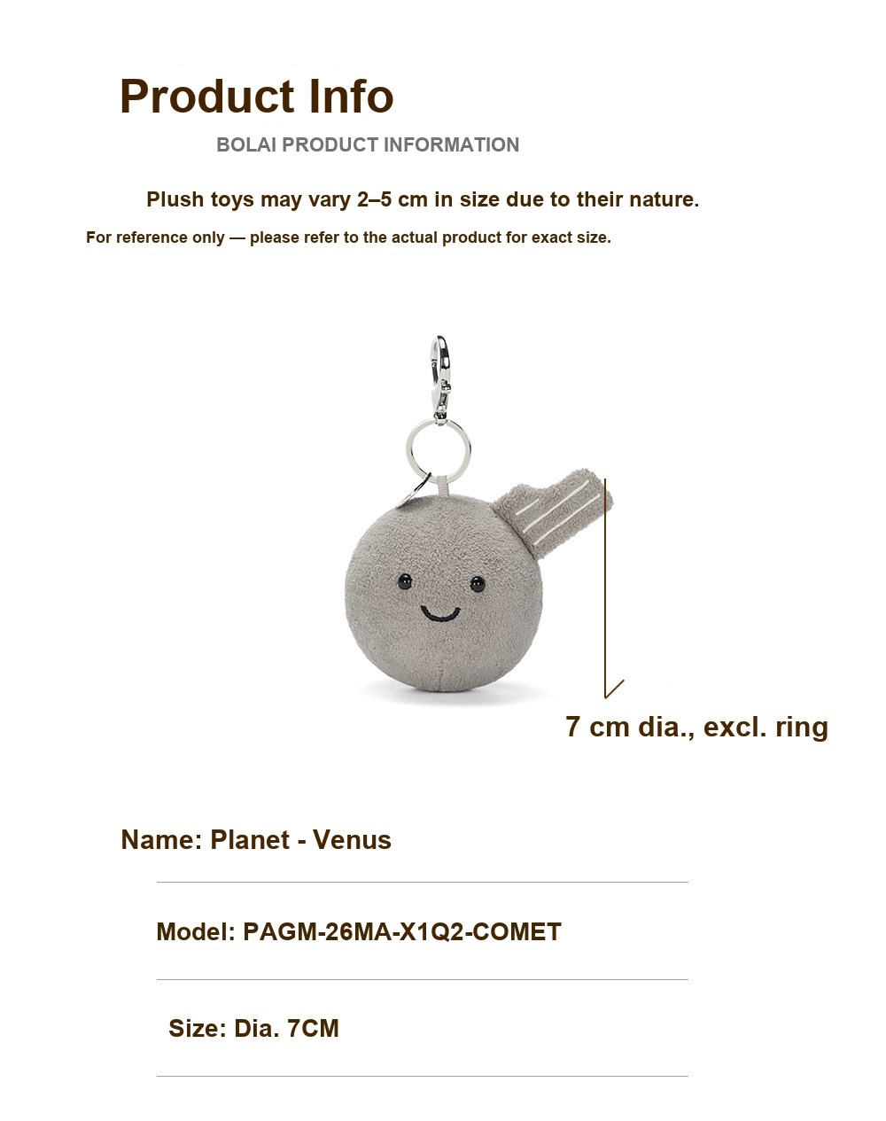 Comet Plush Charm (Planet Series)