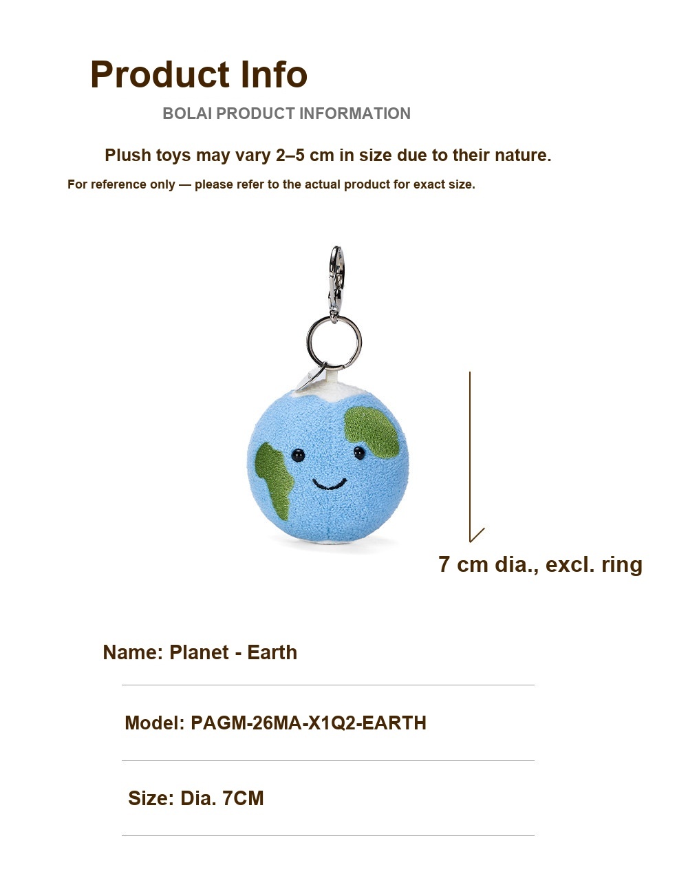 Earth Plush Charm (Planet Series)